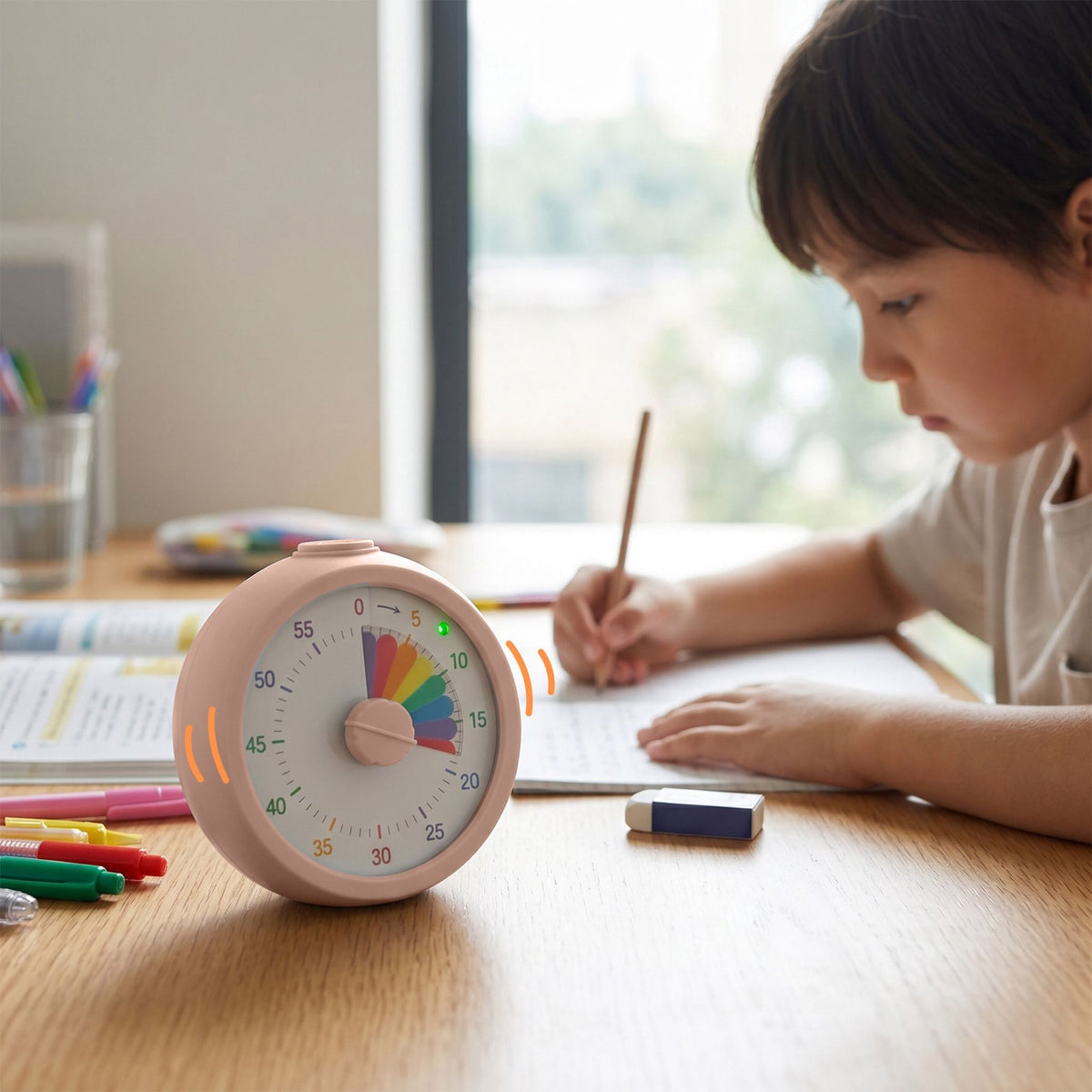 Rainbow Timer with Adjustable Volume – 60-Min Countdown