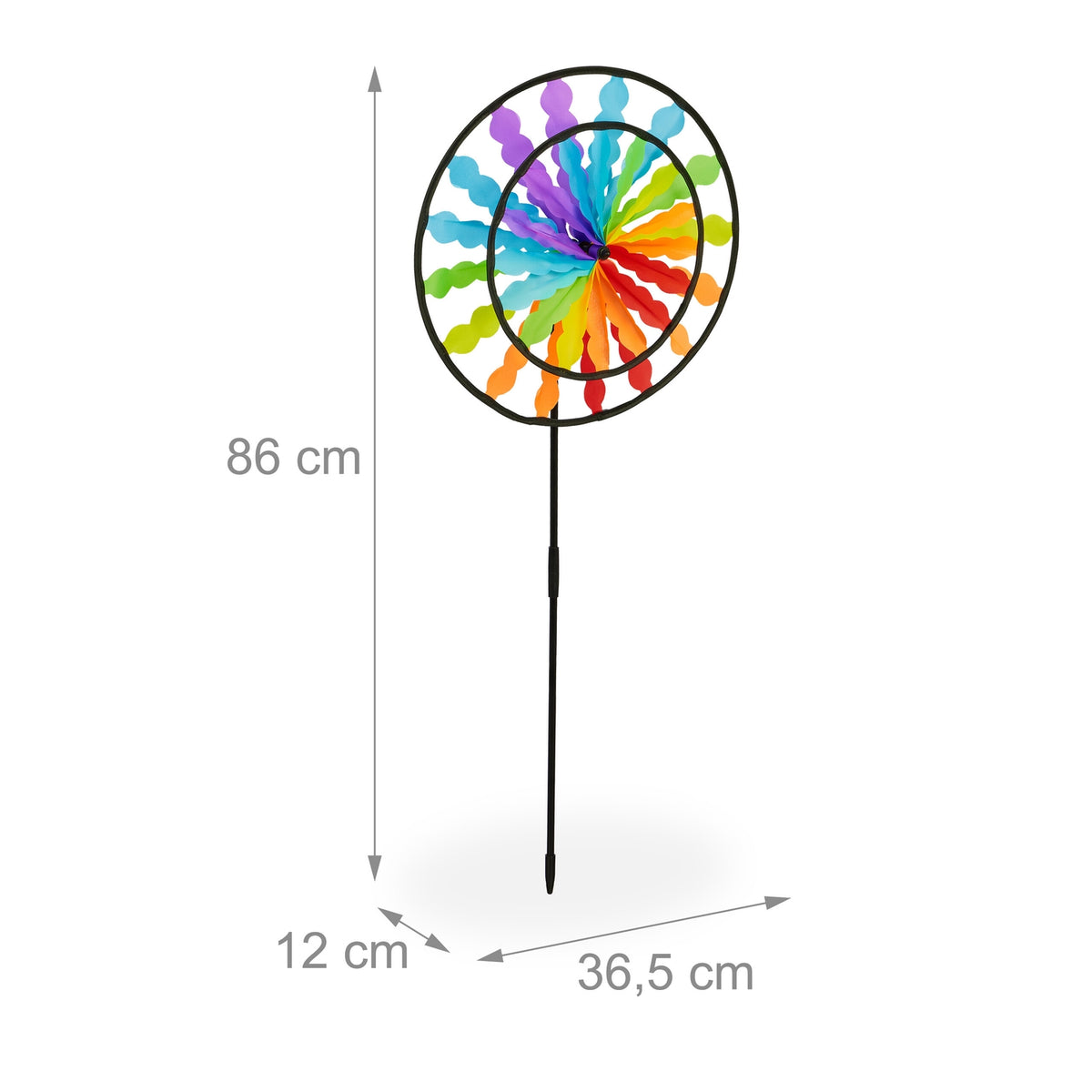 Rainbow wind wheels set of 2