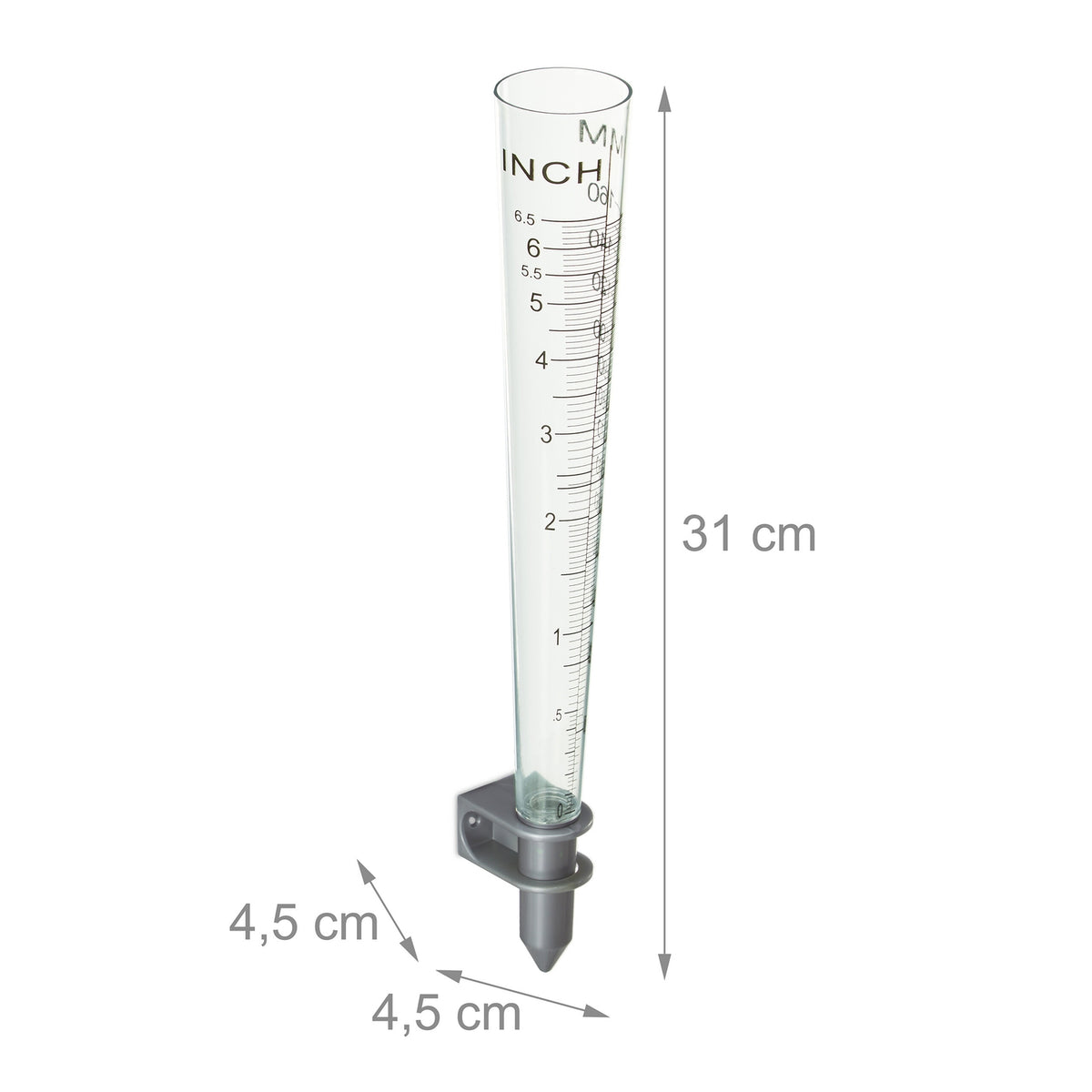 Rain gauge set of 2 with wall mount