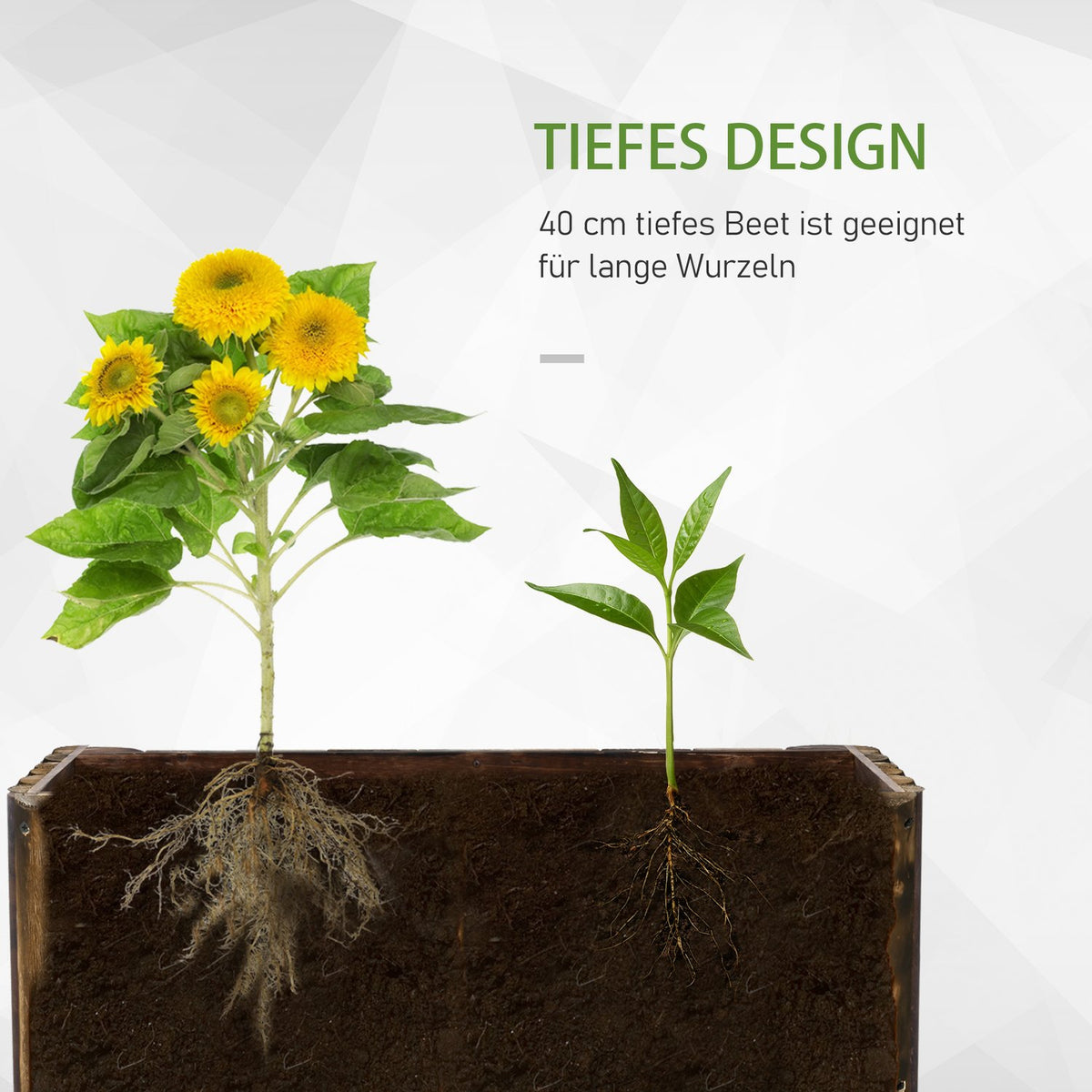 Raised Bed 100X38.5X40Cm Plant Box, Herb Bed, Vegetable & Flower Bed, Fir Wood