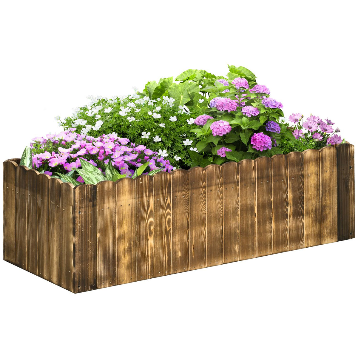 Raised Bed 100X40X30Cm Plant Box, Herb Bed, Vegetable & Flower Bed, Fir Wood