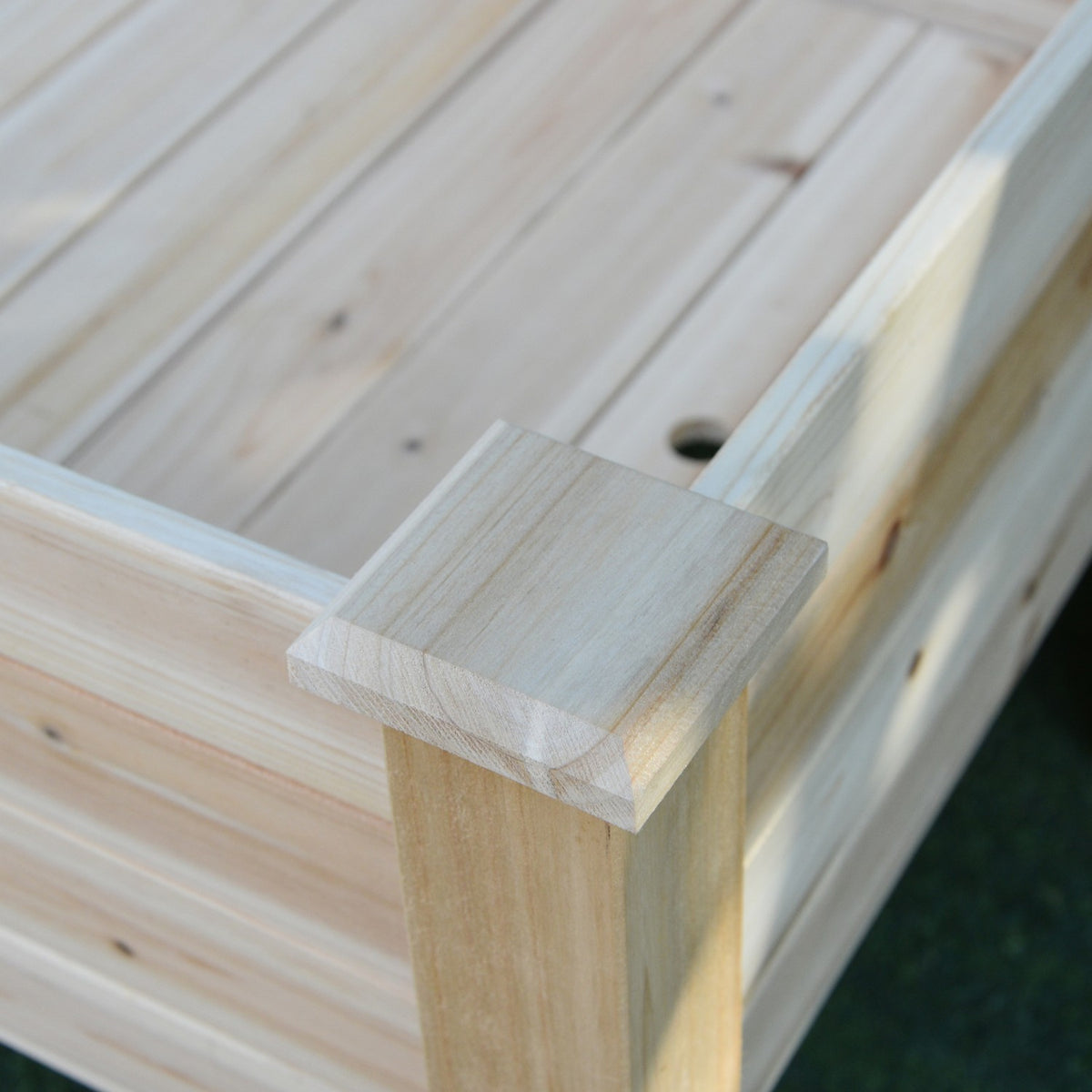 Raised Bed 2 Tier Cold Frame Herb Bed Plant Box With Drainage Holes Solid Natural Wood 115 X 114 X 76 Cm