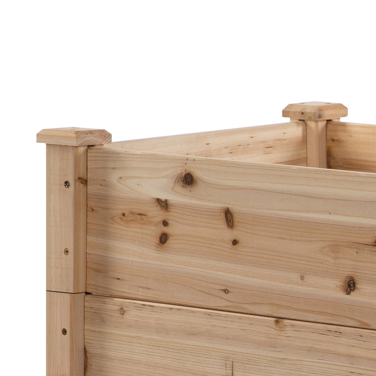 Raised Bed 3-Tier Garden Bed Plant Bed Herb Bed Flower Stairs For Balcony Garden Natural Fir Wood 124 X 124 X 56 Cm