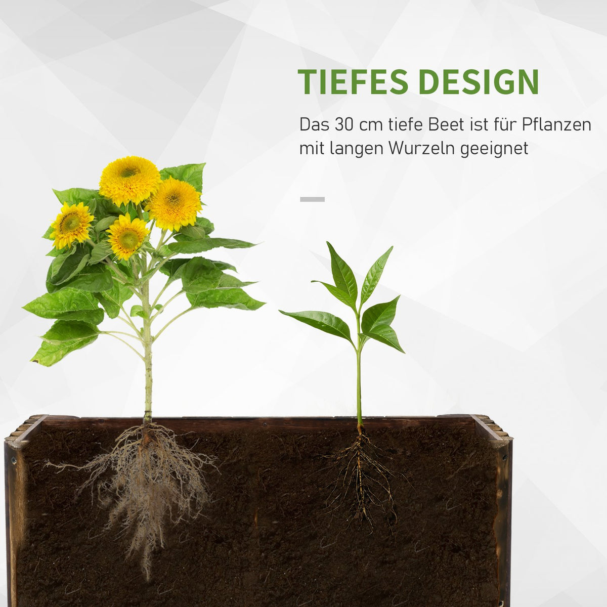 Raised Bed 78X35X30Cm Plant Box, Herb Bed, Vegetable & Flower Bed, Fir Wood