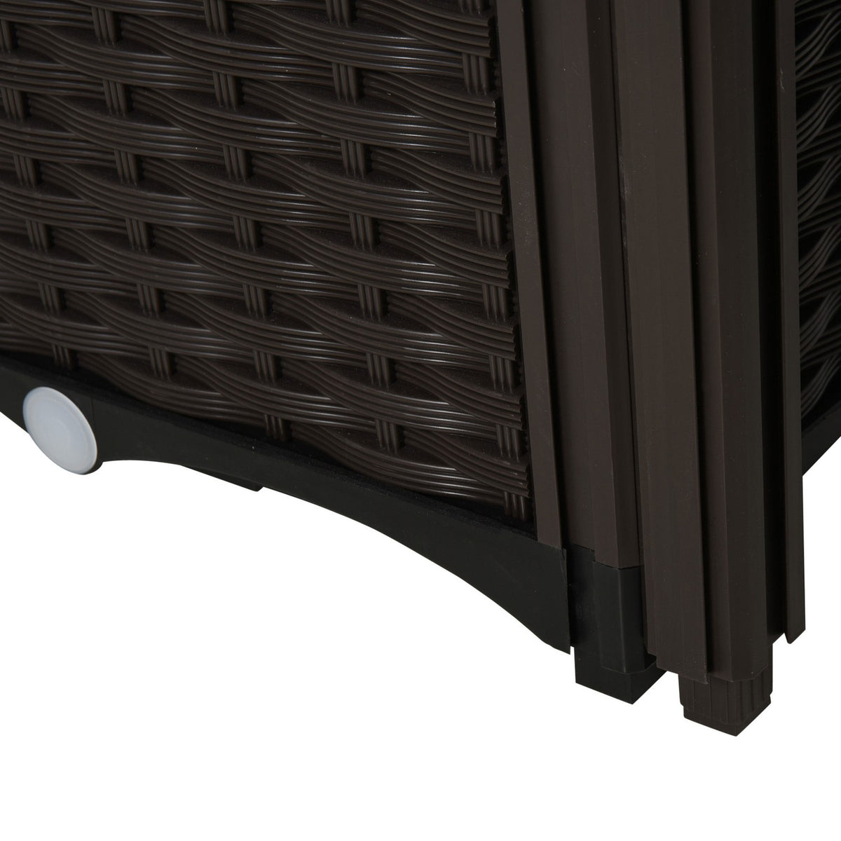 Raised Bed Double Planter In Rattan Look With Drainage Holes, Pp, Brown, 80X40X44Cm