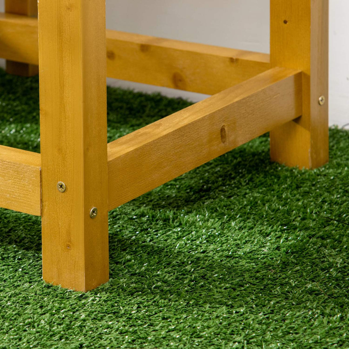 Raised Bed Flower Box Planter With Folding Table Top, Herb Bed With Inner Lining Made Of Fleece, Wood, Brown, 64 X 80 X 30 Cm