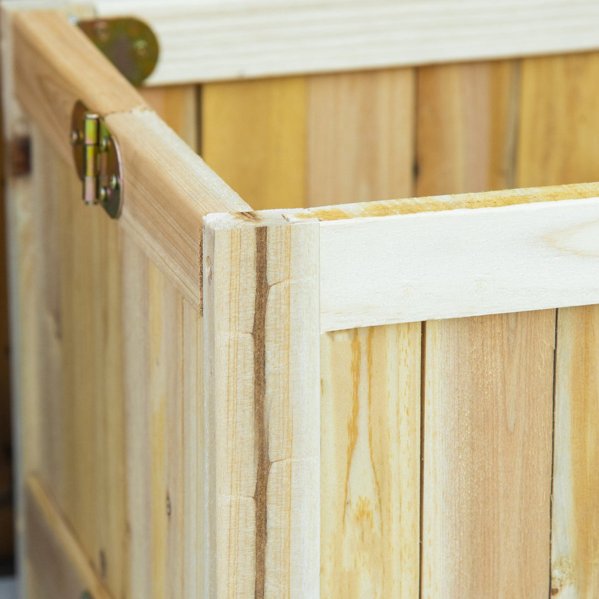 Raised Bed Folding Plant Box For Garden, Patio & Balcony, Fir Wood, Natural, 70X30X25Cm
