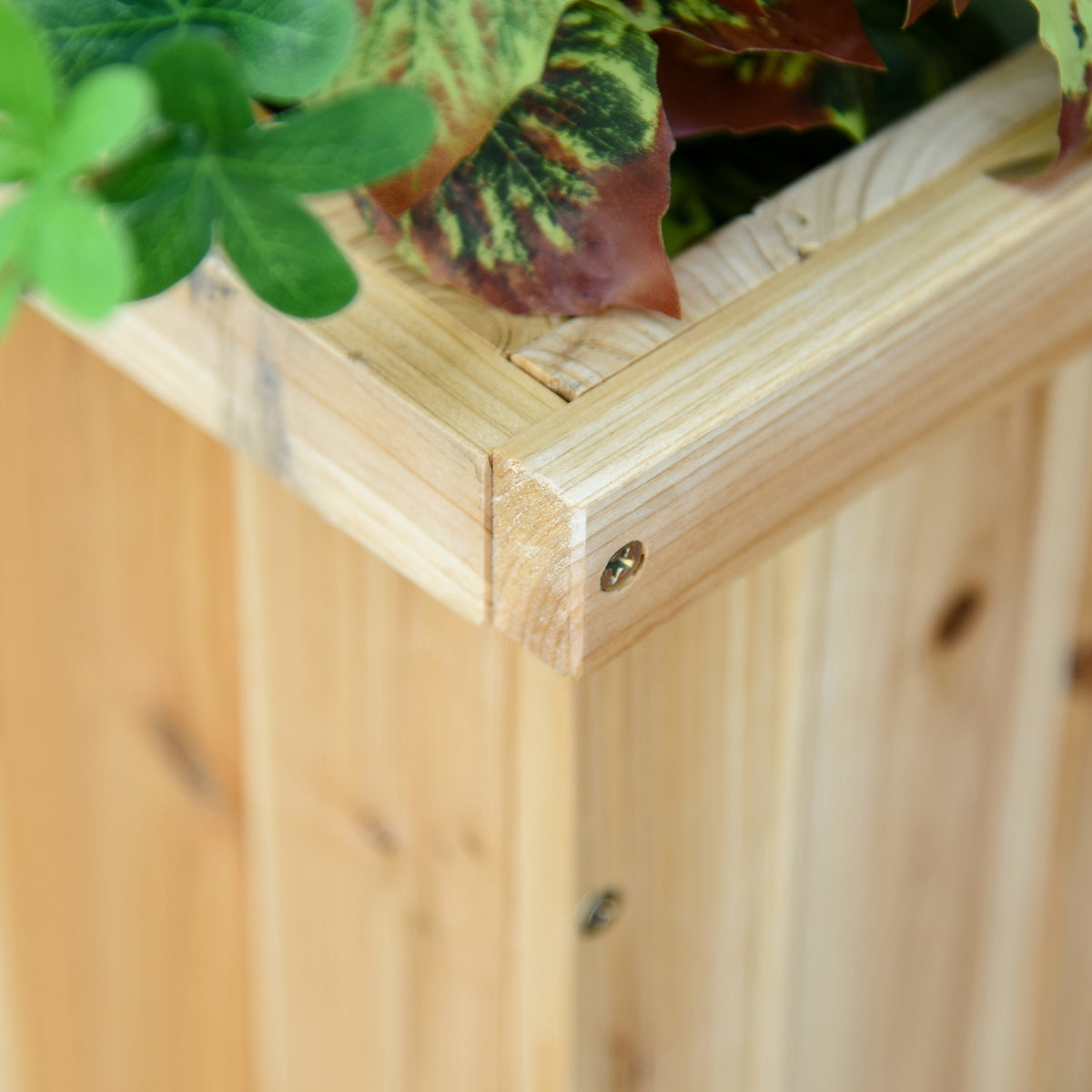 Raised Bed Garden Bench Wooden Bench Park Bench With 2 Wooden Plant Boxes With Flower Box Garden Natural 176 X 38 X 40 Cm