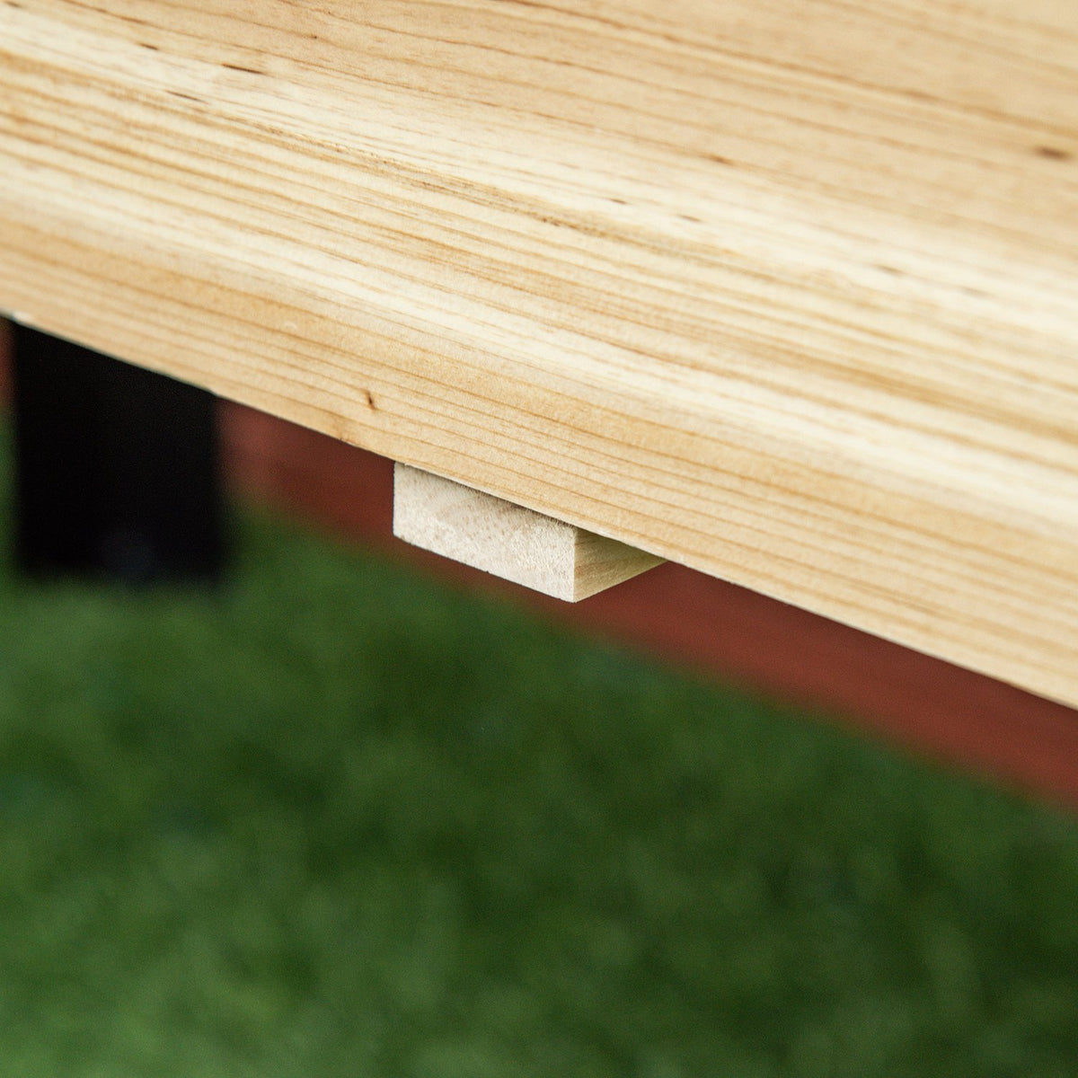Raised Bed Large Plant Box Made Of Solid Wood & Steel, 120X60X74Cm, Natural+Black