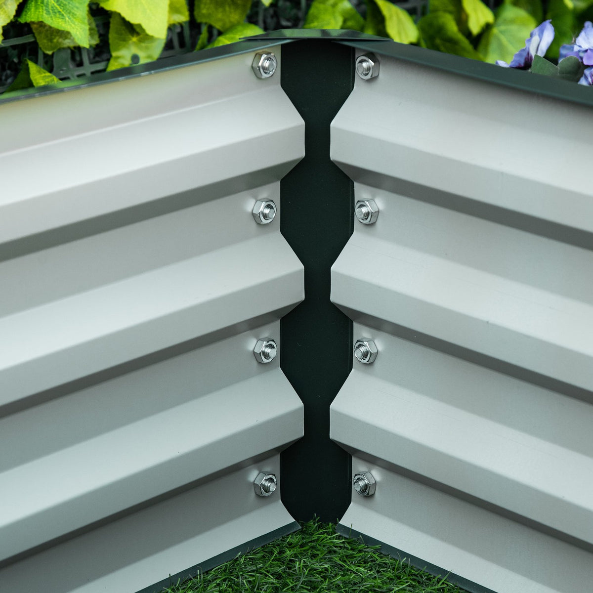 Raised Bed Made Of Steel Plant Box Rustproof Vegetable Bed With Open Bottom For Garden & Balcony Green 120 X 60 X 30.5 Cm