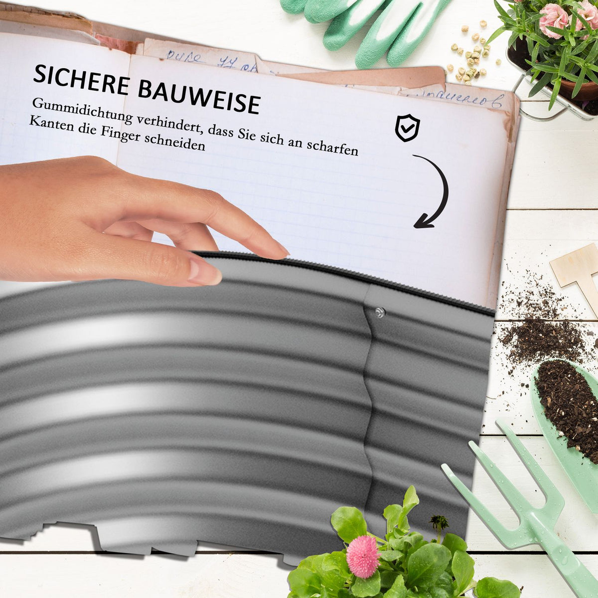 Raised Bed Metal Planter Box 150 x 62 x 30 cm Vegetable Bed DIY Flower Box with Open Base for Garden Balcony Herb Bed Silver