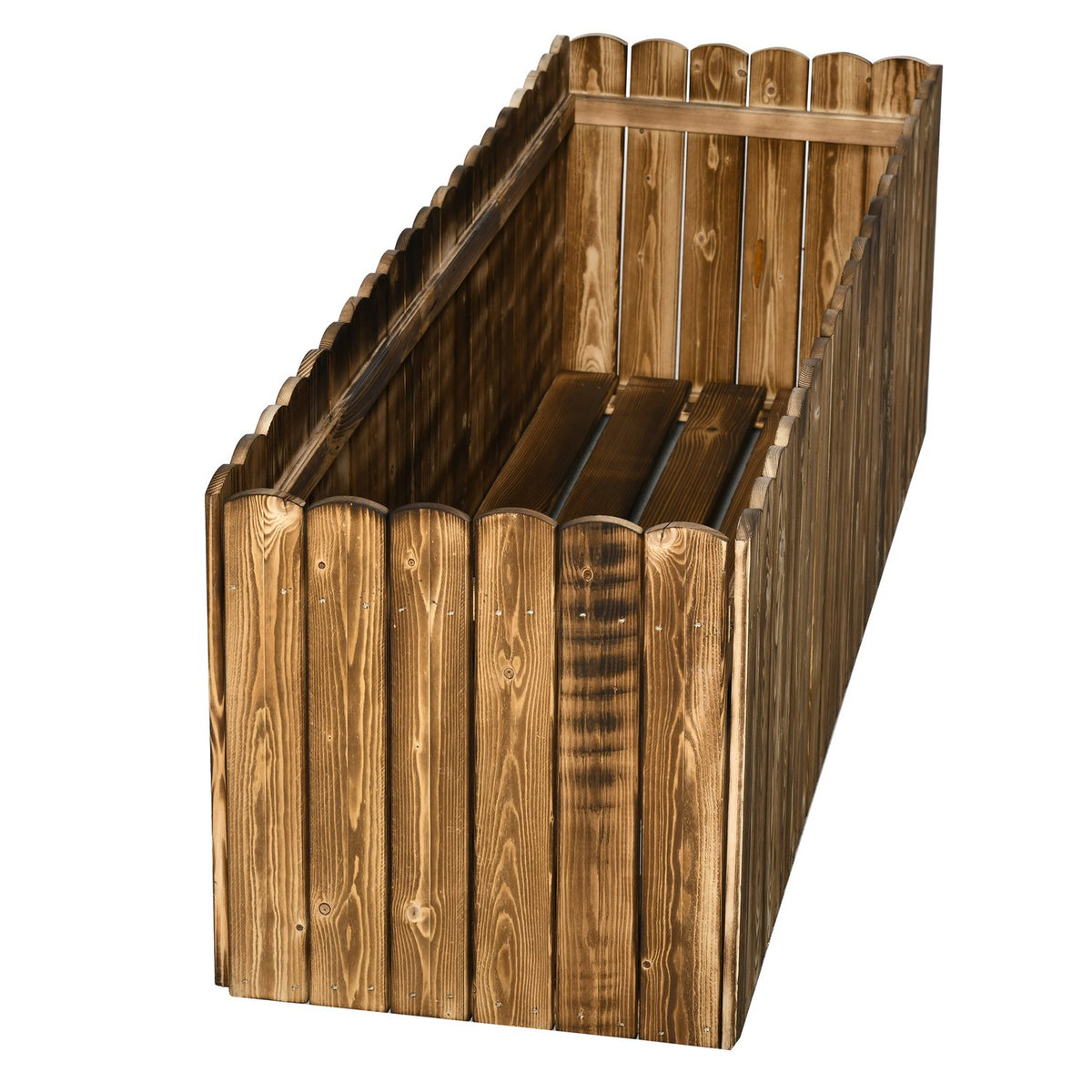 Raised Bed Planter Herb Bed Planter Vegetable Flower Bed Flower Box Fir Wood 120 X 40 X 40 Cm