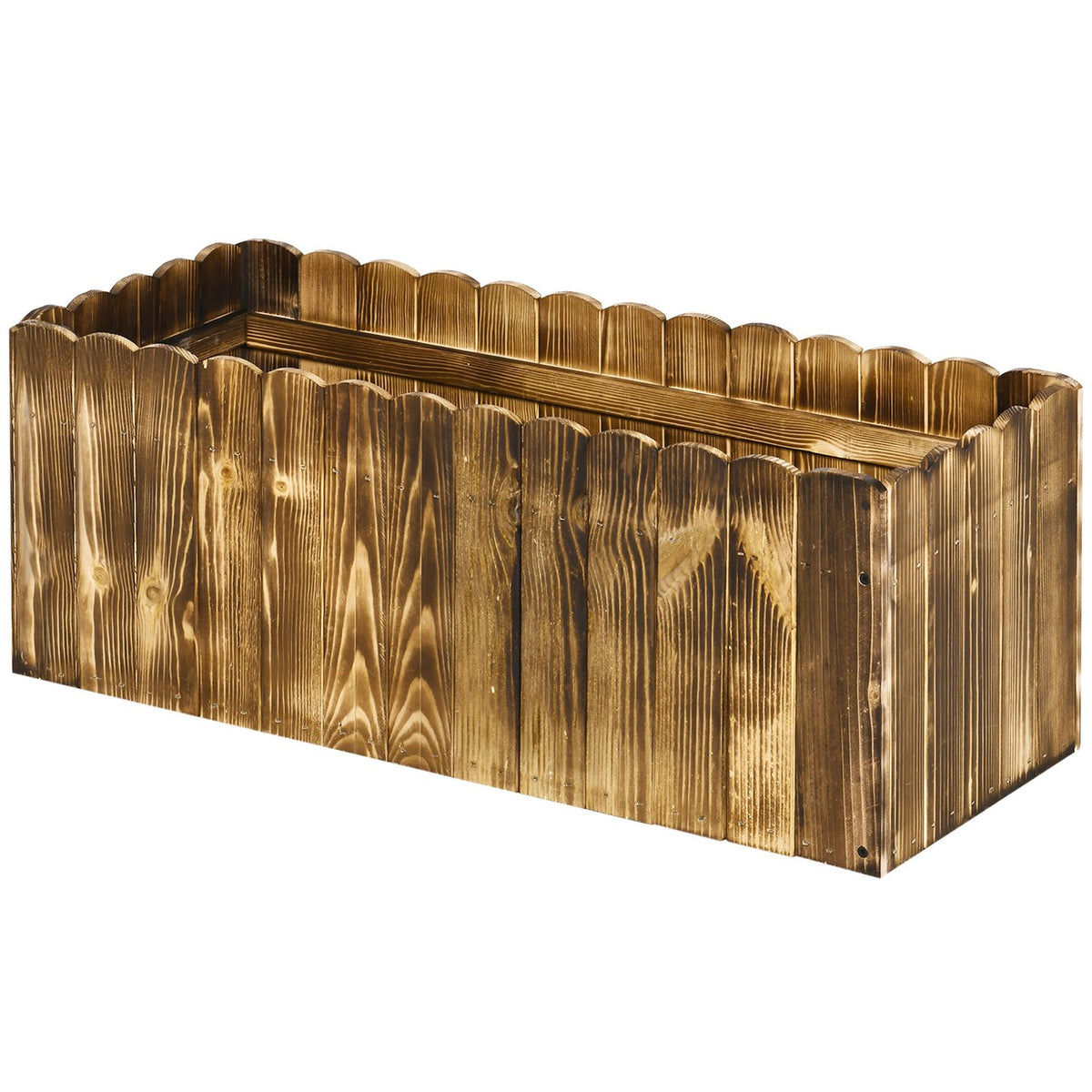 Raised Bed Planter Herb Bed Planter Vegetable Flower Bed Flower Box Fir Wood 80 X 33 X 30 Cm