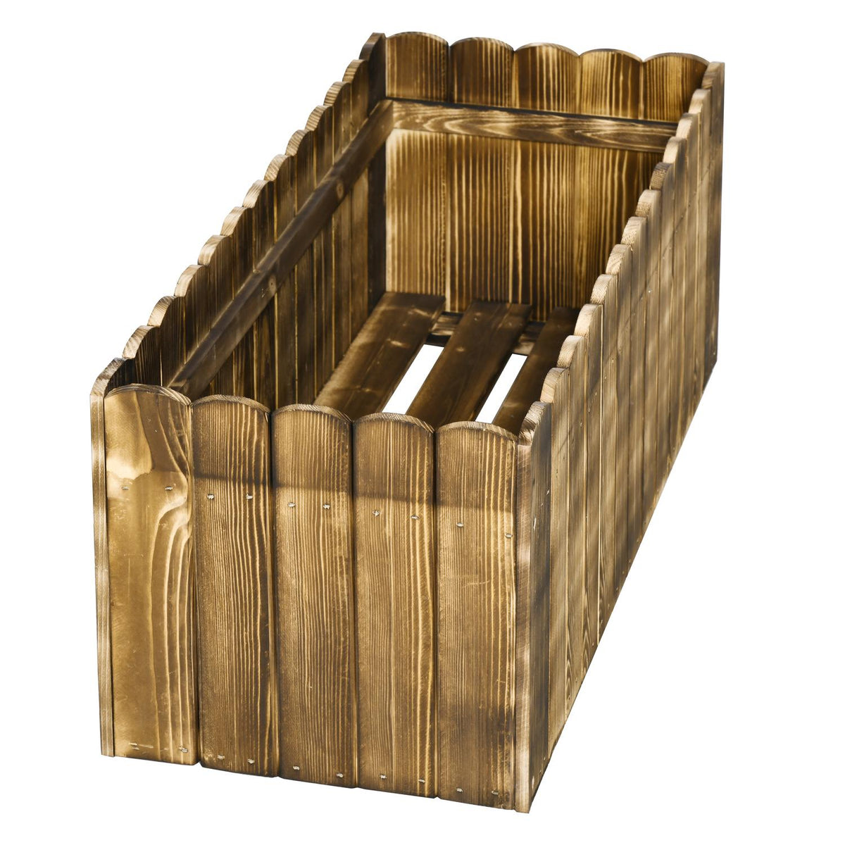Raised Bed Planter Herb Bed Planter Vegetable Flower Bed Flower Box Fir Wood 80 X 33 X 30 Cm
