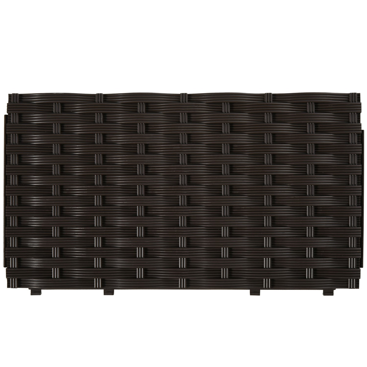Raised Bed Planter In Rattan Look With Drainage Holes, Pp, Brown, 40X40X44Cm