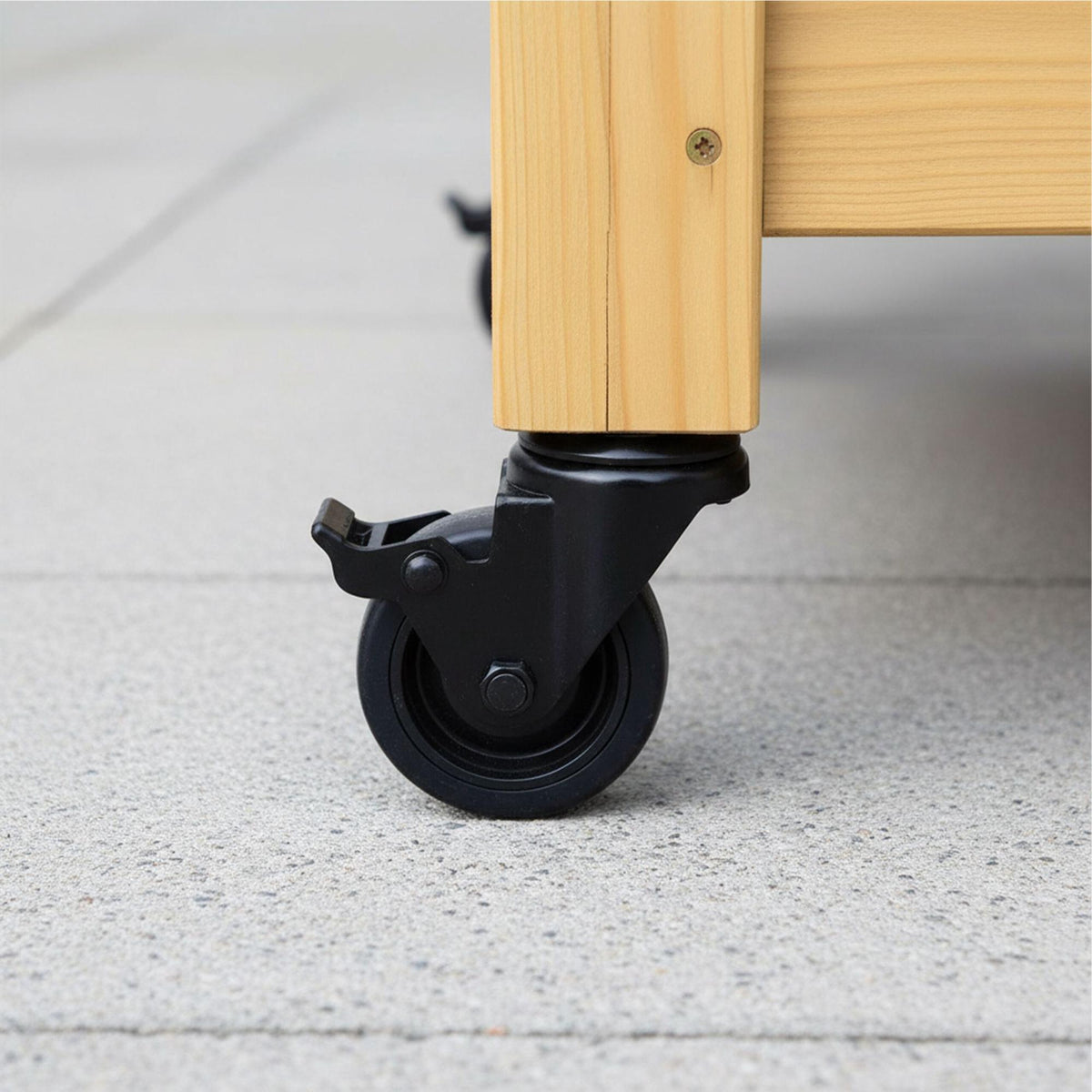 Raised Garden Bed On Wheels With Shelf, Locking Brakes