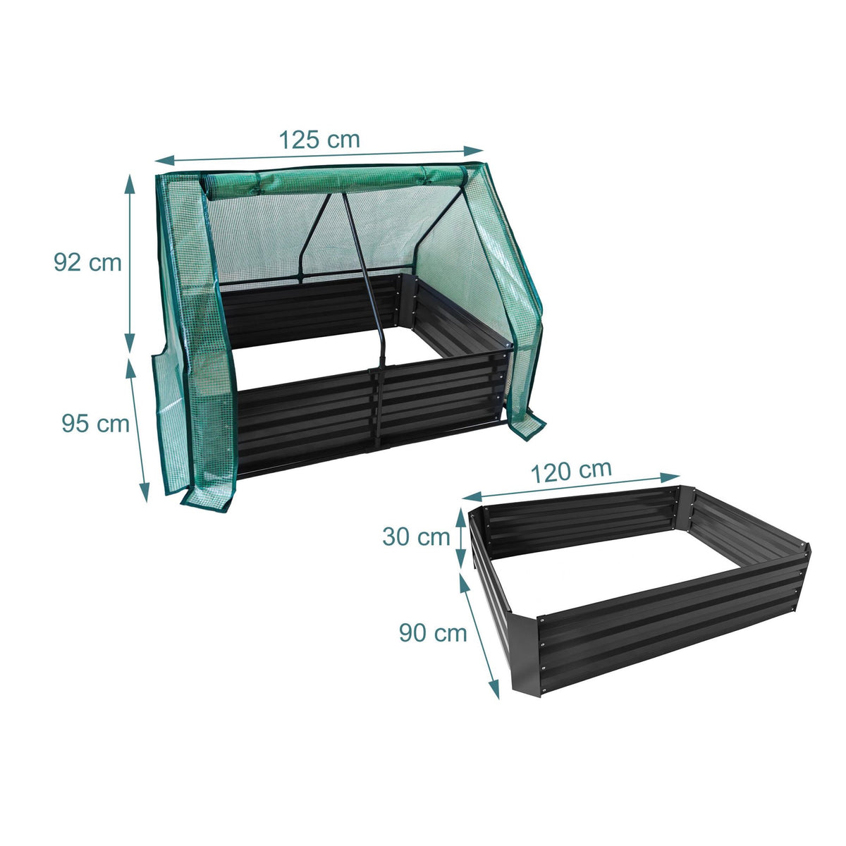 Raised Garden Bed with Greenhouse Cover