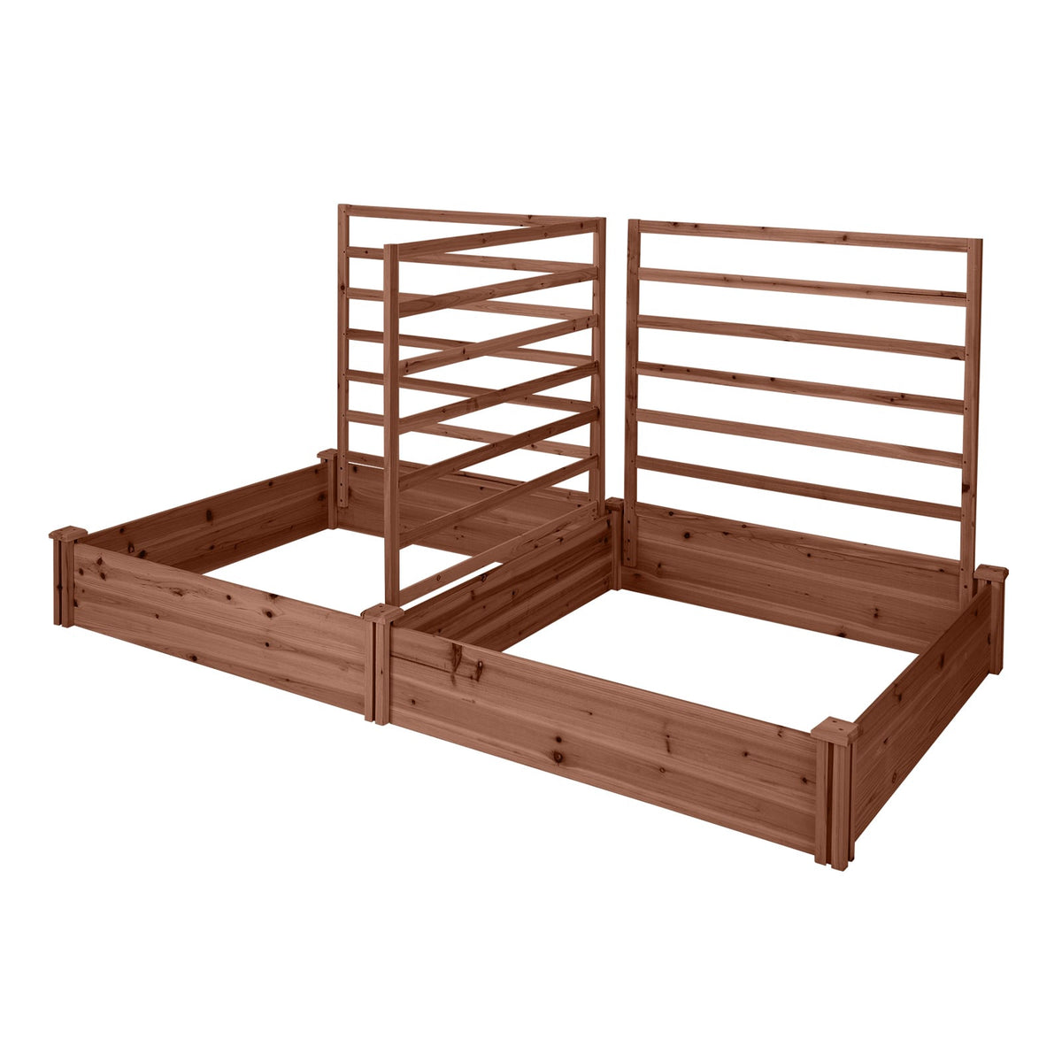 Raised Garden Bed with Trellis, Fir Wood, 222x114x110 cm
