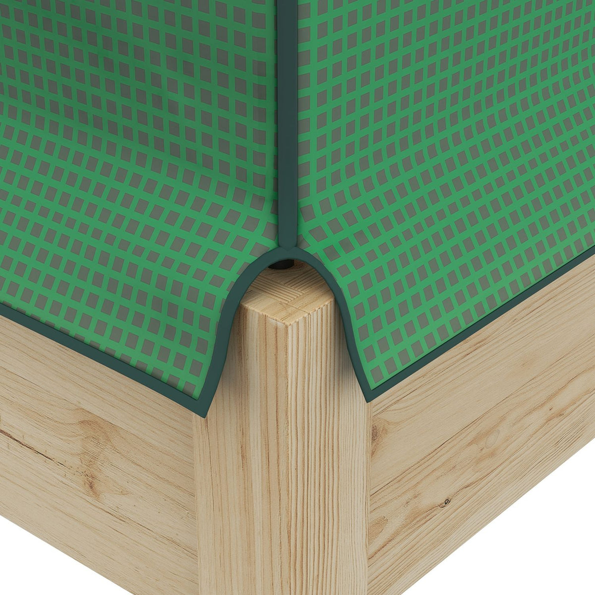 Raised Wooden Bed With Greenhouse, Raised Cold Frame, Herb Bed With Non-Woven Fabric, Natural/Green, 86X60X165Cm