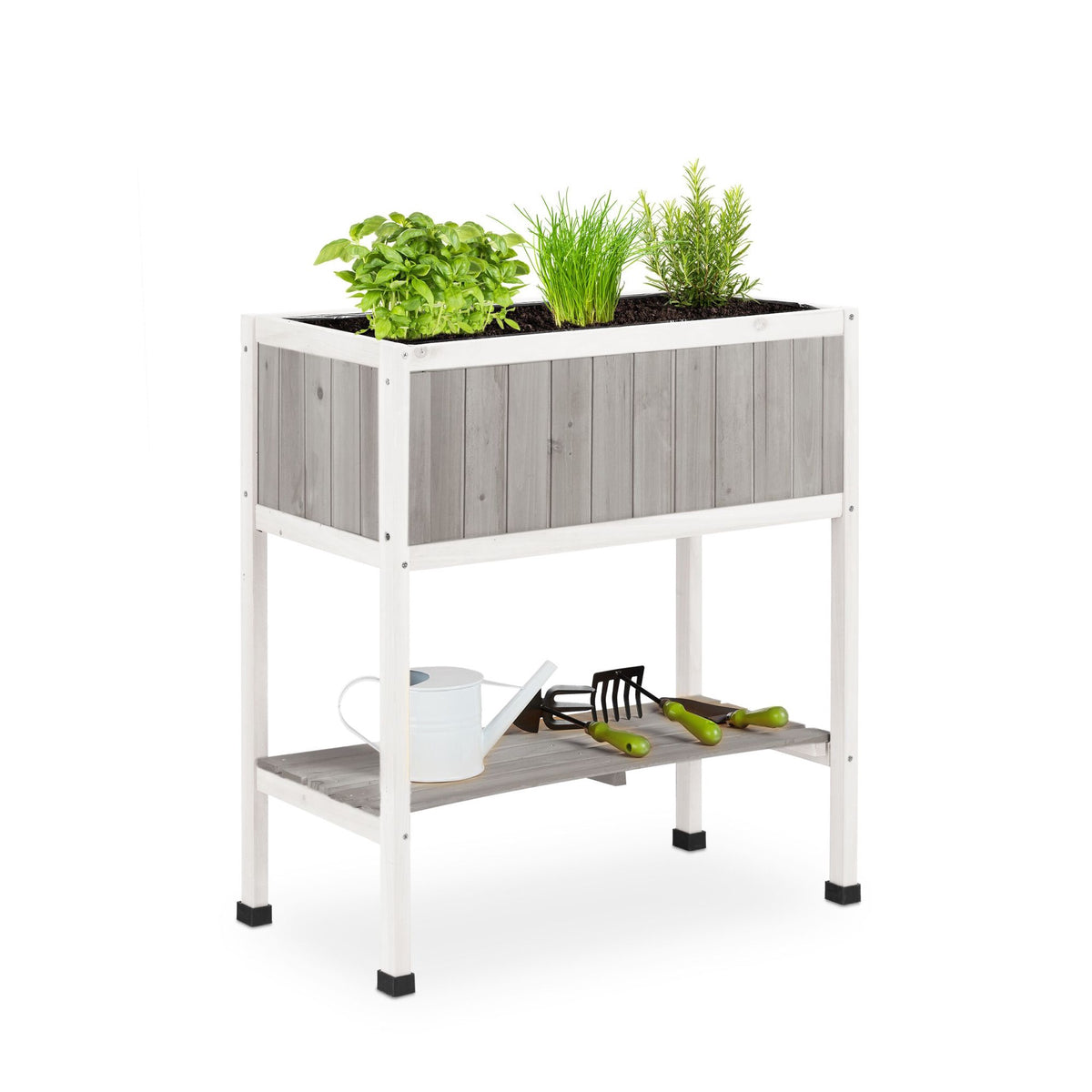 Raised Wooden Planter Box with Removable Liner