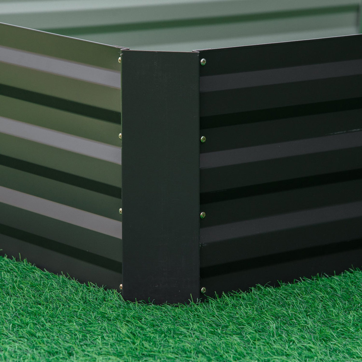 Raised bed made of steel 241 x 90.5 x 30 cm plant box flower box garden bed herb bed vegetable bed gray for garden lovers