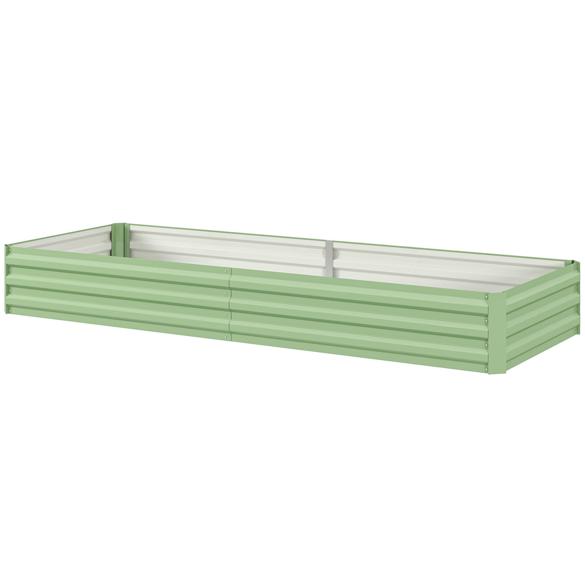 Raised bed made of steel, 241 x 90.5 x 30 cm plant box, plant pot, flower box, garden bed, herb bed, vegetable bed for balcony, terrace, green |