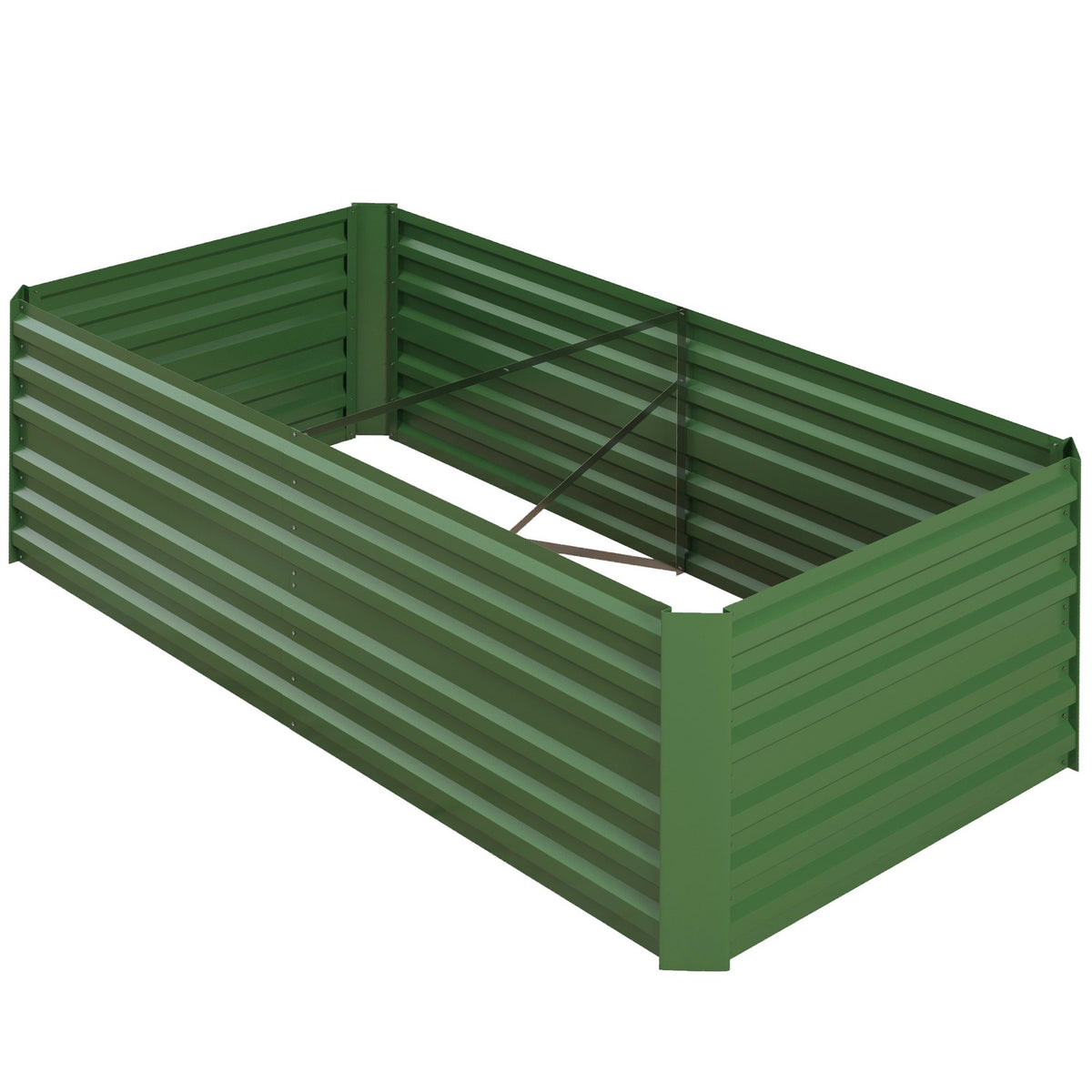 Raised bed made of steel, plant bed, cold frame, garden bed, flower box, pluggable, plant box, plant pot, 180 x 90 x 60 cm for garden, balcony, terrace, vegetable bed for flowers, plants, fruit