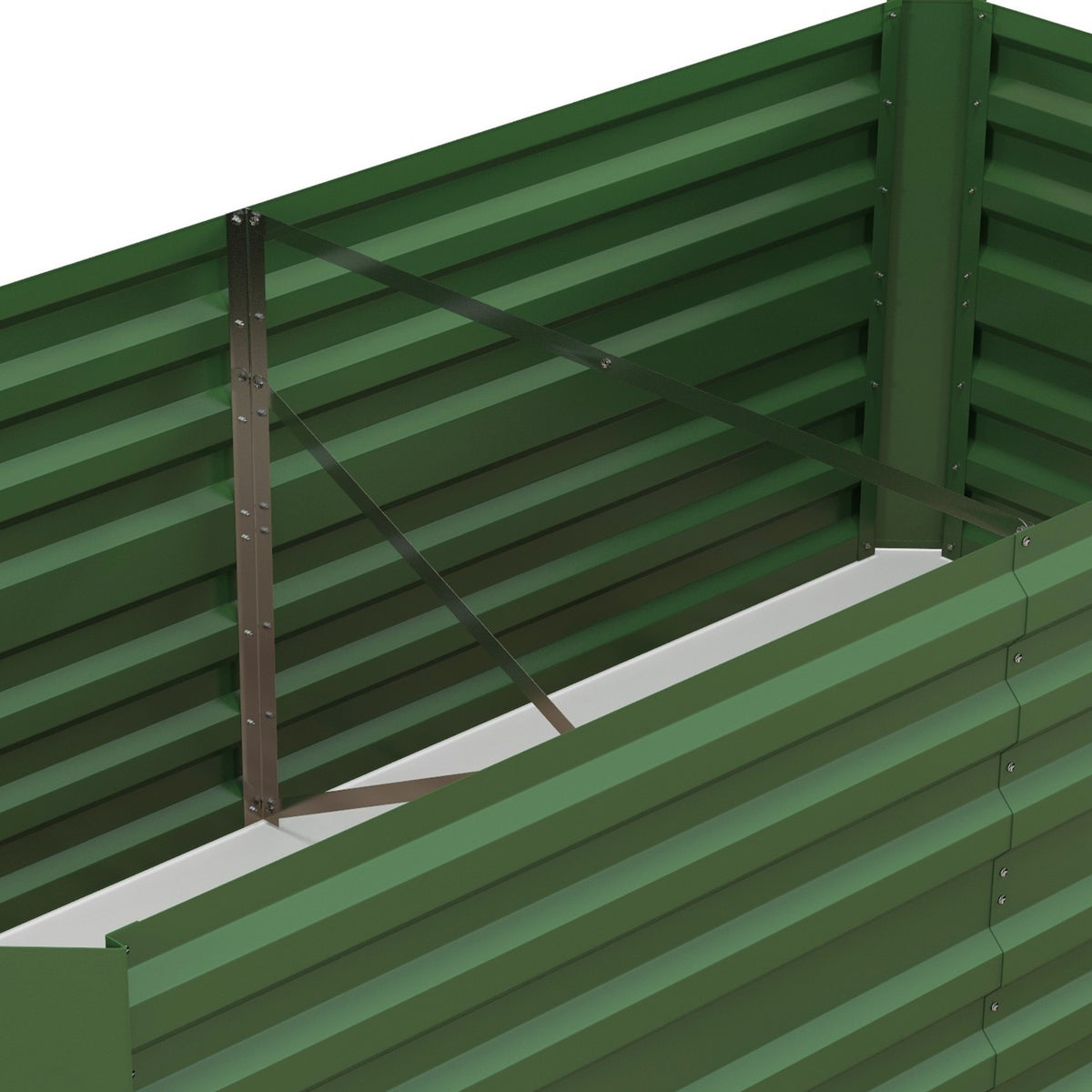Raised bed made of steel, plant bed, cold frame, garden bed, flower box, pluggable, plant box, plant pot, 180 x 90 x 60 cm for garden, balcony, terrace, vegetable bed for flowers, plants, fruit
