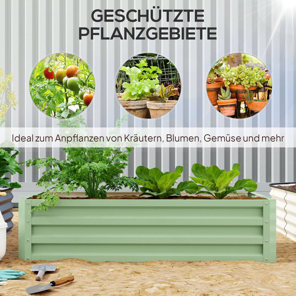 Raised bed made of steel, weather-resistant plant bed, cold frame, garden bed, flower box, rust-proof, plant box, plant pot, 120 x 60 x 30.5 cm for garden, balcony, vegetable bed for flowers, plants, vegetables