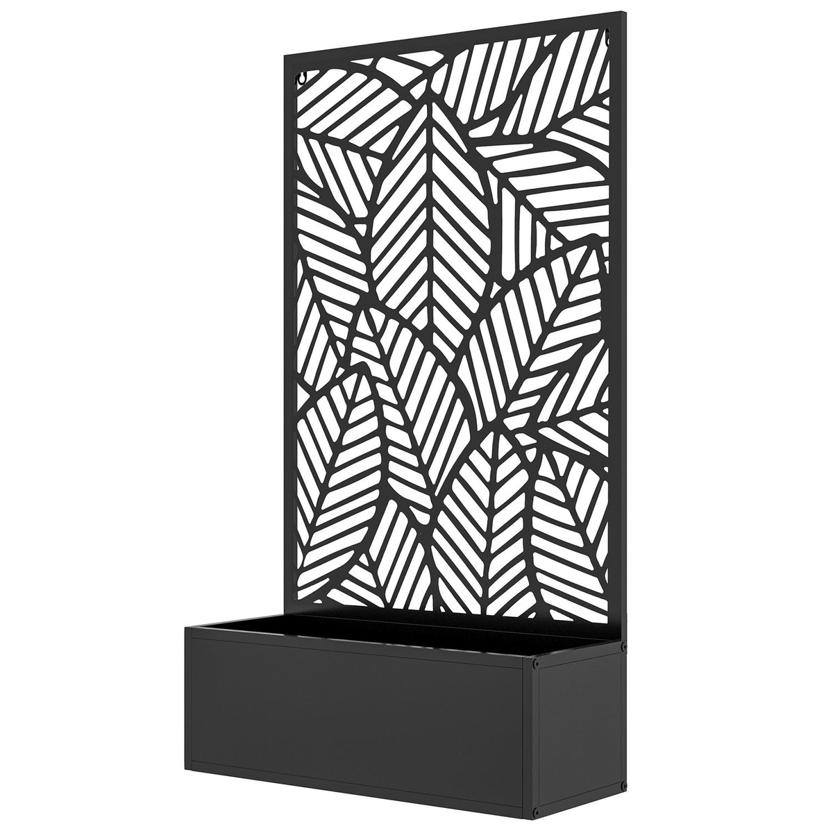 Raised bed planter, wall-mounted planter, metal flower box, garden trellis 61 x 23 x 113cm for garden, balcony, terrace, flower pot for climbing plants, flowers