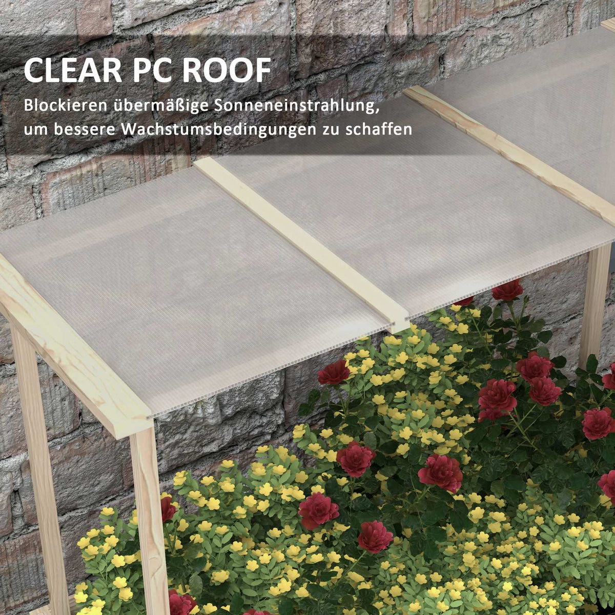 Raised bed wooden cold frame with lid 110x60x152cm plant box with non-woven fabric for garden balcony nature