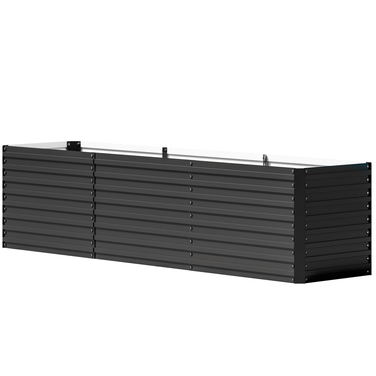 Raised flower bed, weather-resistant, plant bed, cold frame, garden bed, plant pot, plant box made of galvanized steel, flower box for terrace and garden, 240 x 60 x 60 cm