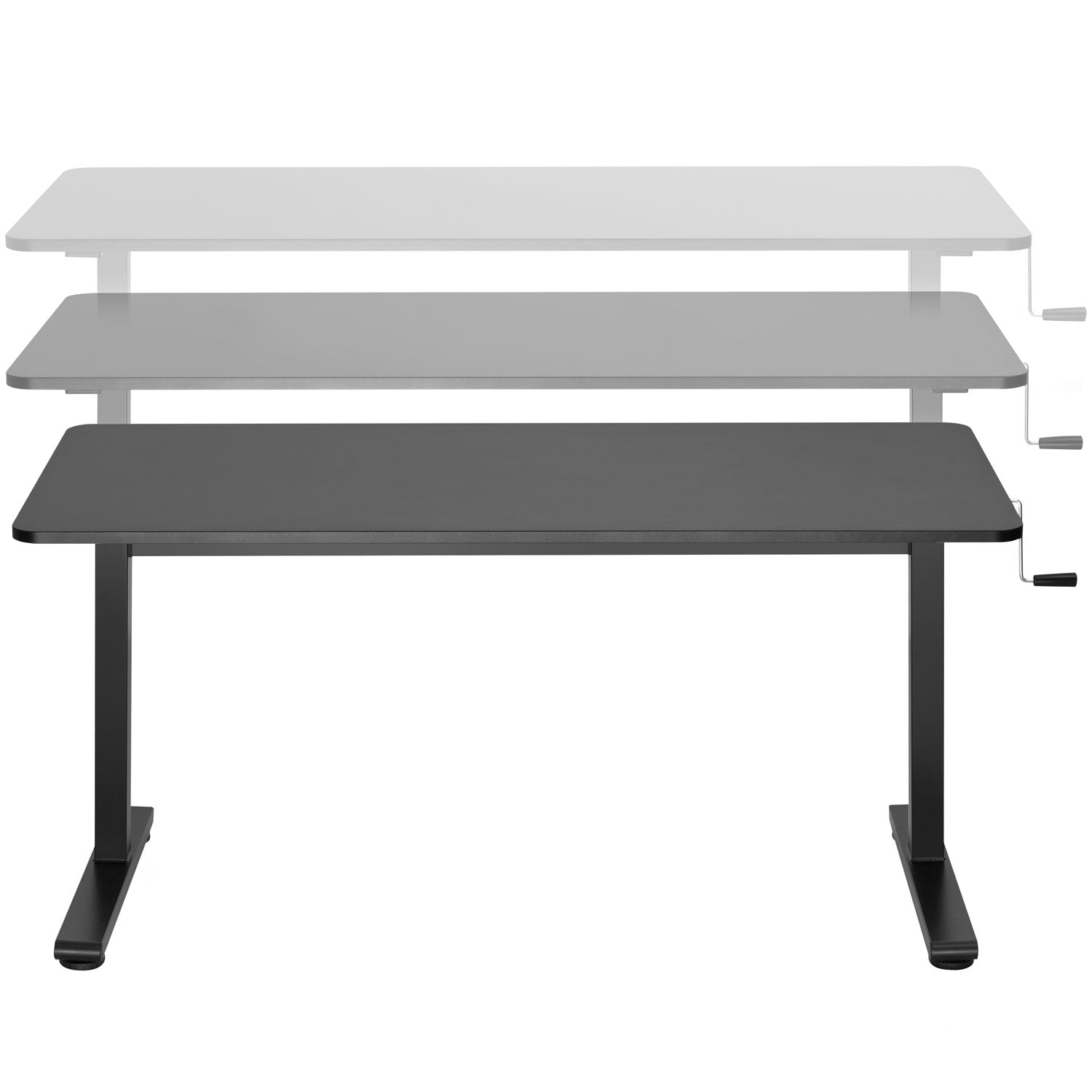 Raised/lowered desk Manual 140x60cm Sv
