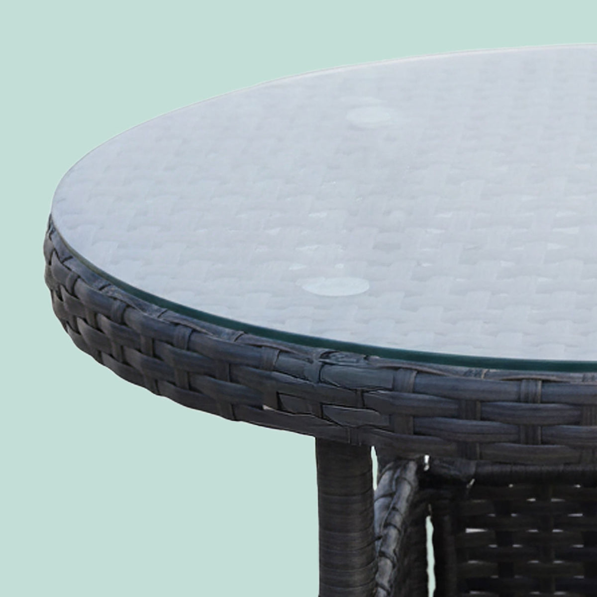 Rattan Garden Set – 3-Piece, 2 Armchairs & Table