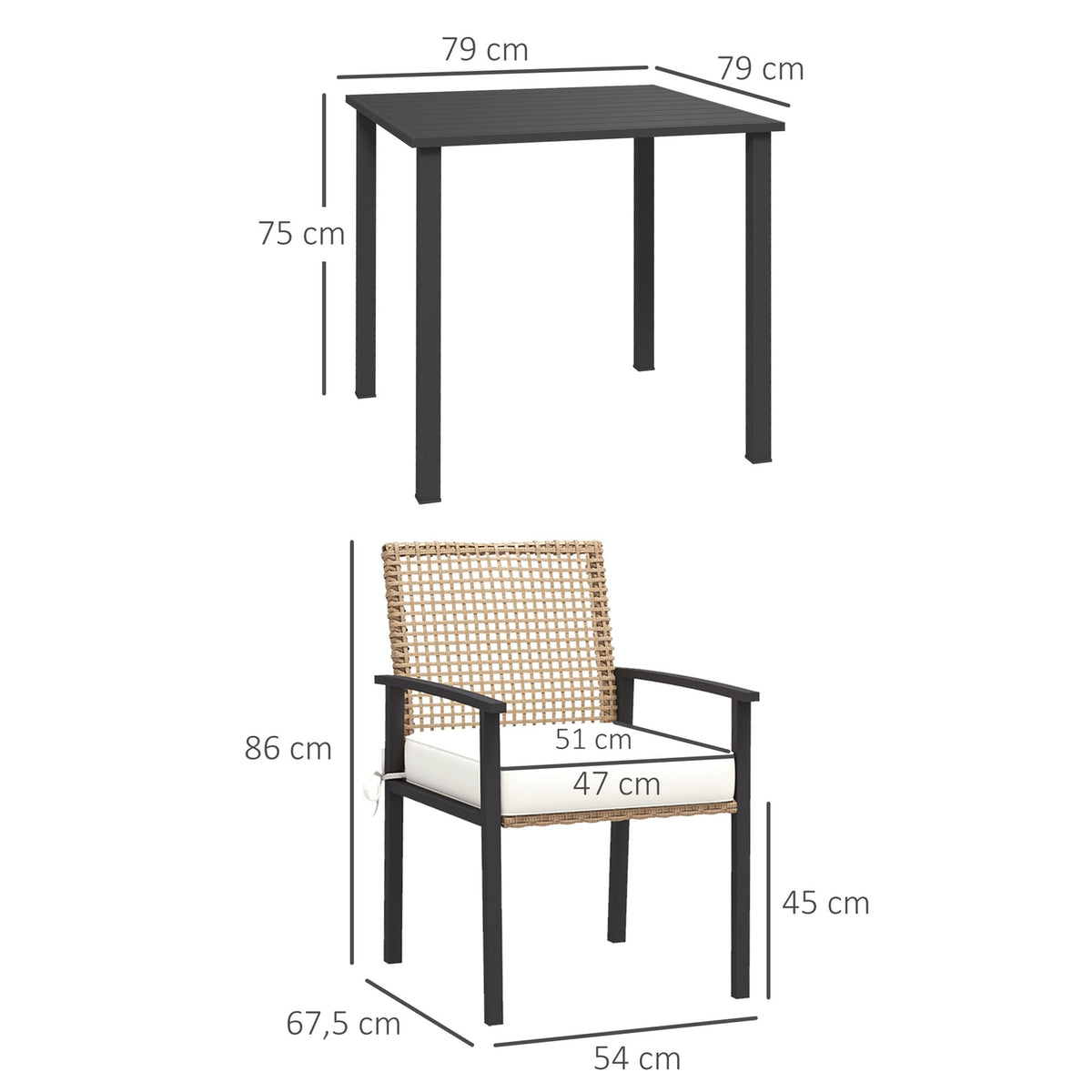Rattan Seating Group, 5 Pieces. Garden Furniture Set, Balcony Set For 4 People, Balcony Furniture With 1 Table, 4 Chairs, Garden Furniture Including Cushions