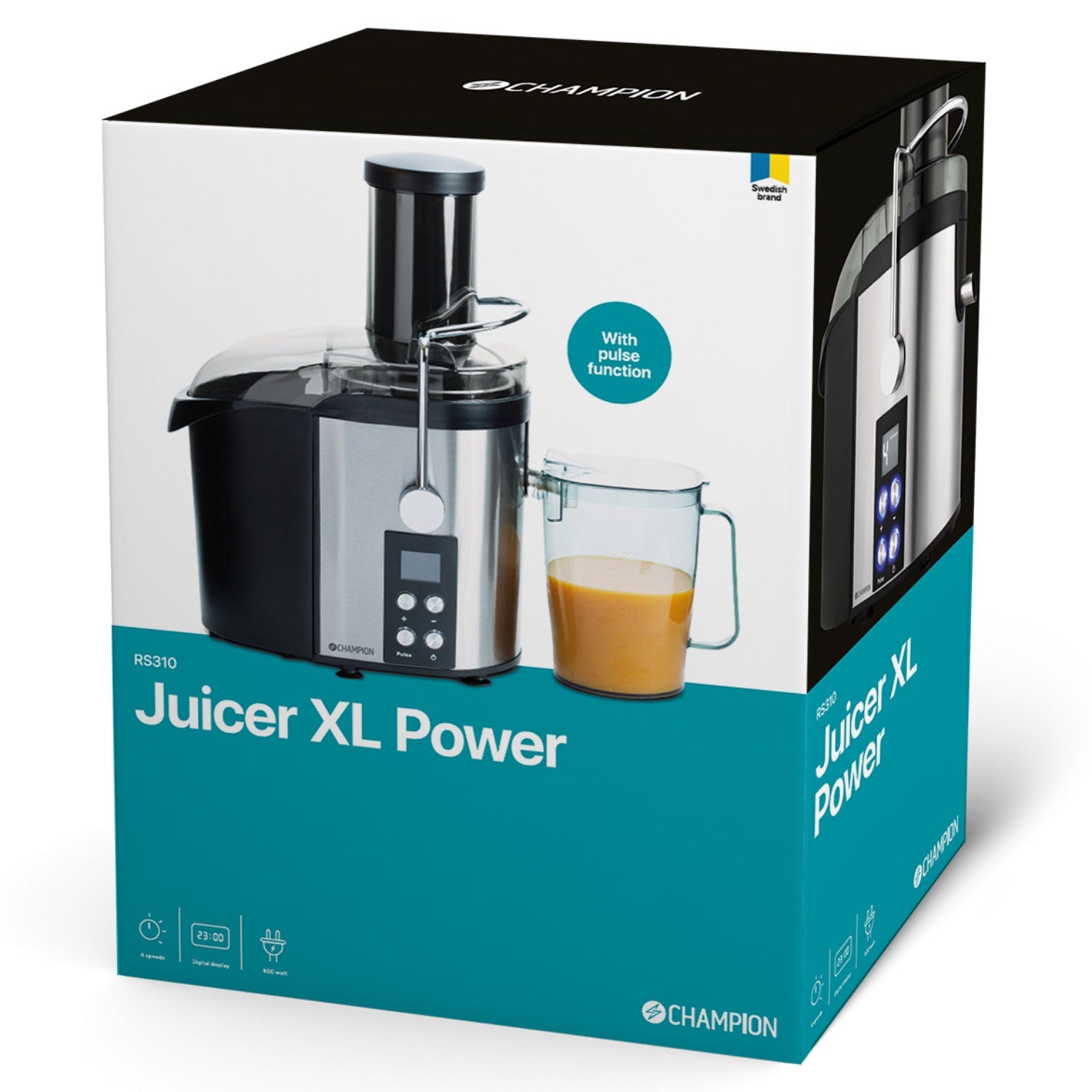 Raw juice centrifuge XL Digital 1.1L 800W RS310 Black
