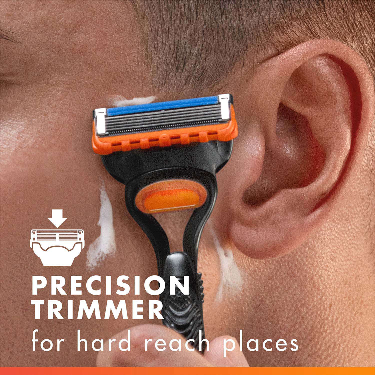 Razor Blades Fusion5, 16-Pack, 5 Sharp Blades, Lubricating Strip