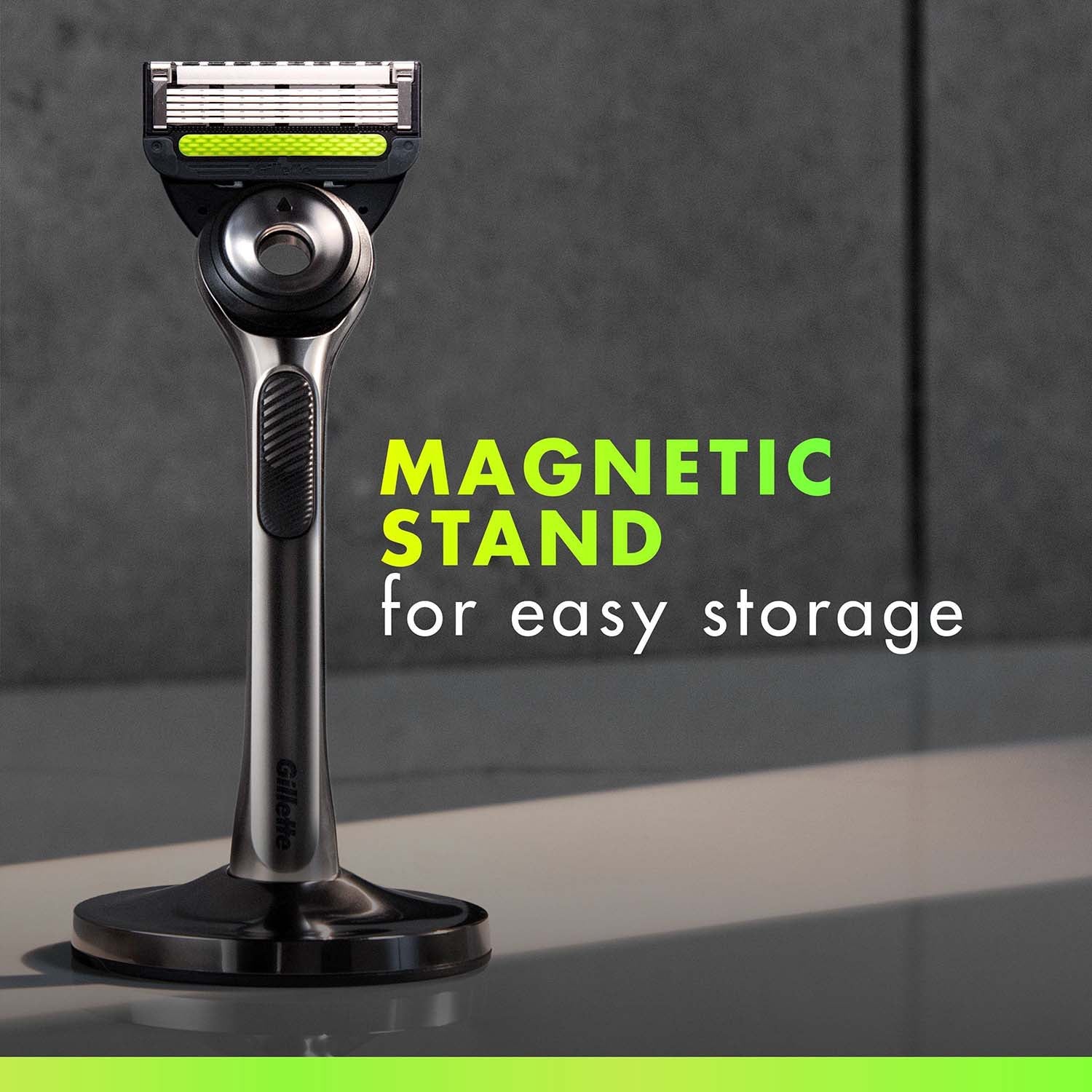 Razor With Exfoliating Bar, Magnetic Stand, 1 Razor Blade
