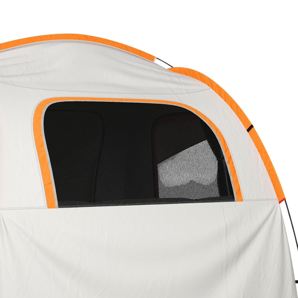 Rear tent car dome tent for 6 people with 3 doors and windows, tailgate tent for caravans and SUVs made of polyester, light gray
