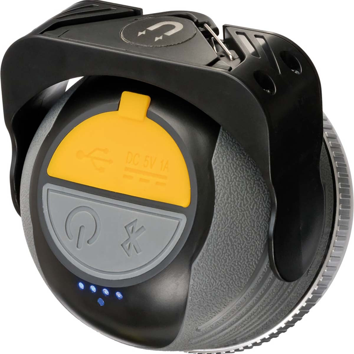 Rechargeable LED outdoor lamp OLI 310 AB with Bluetooth® speaker (Camping lamp with magnet and hook / Caravan lamp for outdoors with speaker 1x 3W, rechargeable and incl. USB power bank)