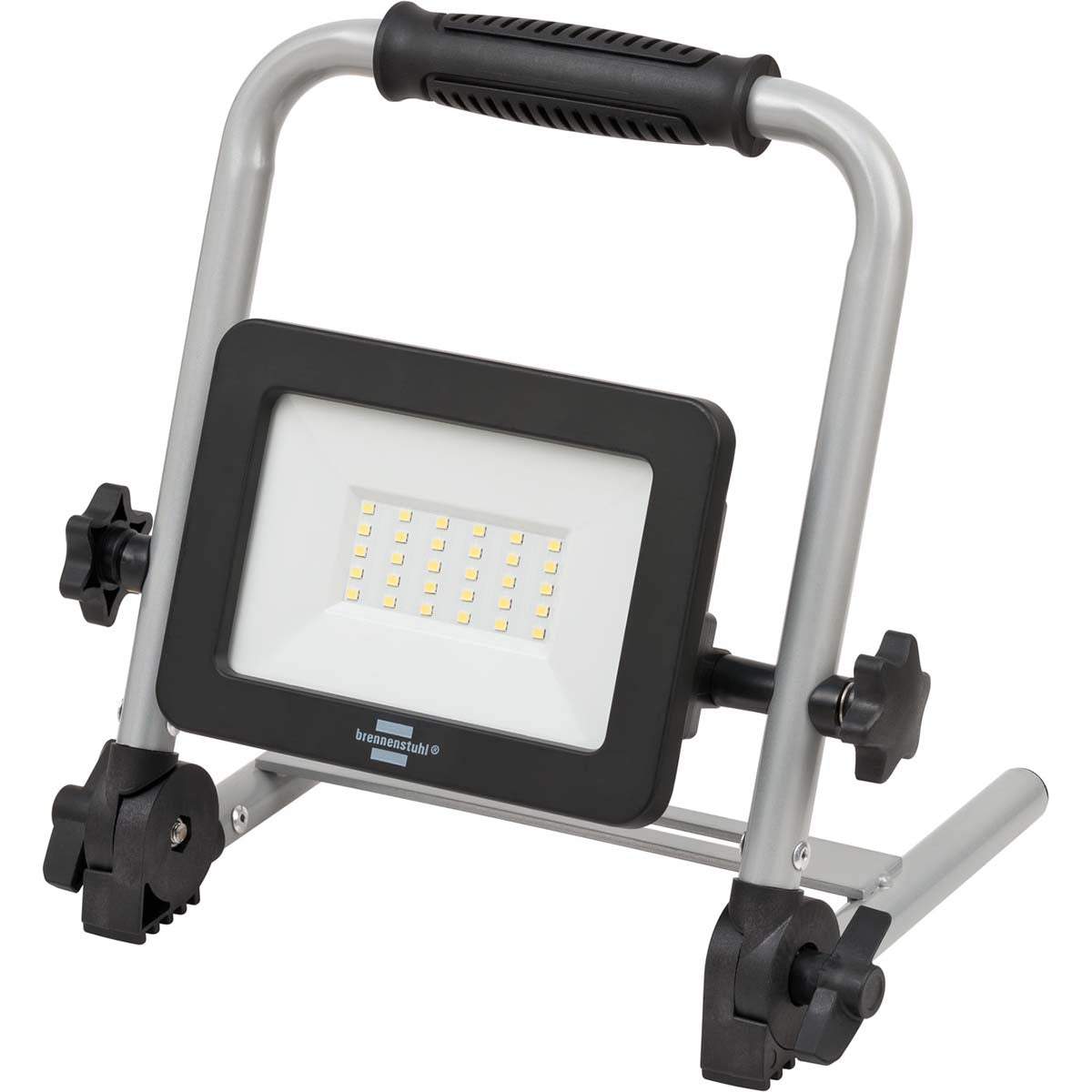 Rechargeable LED work light EL 2000 MA 20W for indoor and outdoor IP54 (workplace lighting 2150lm with 2 switching levels and power bank function, up to 6h light duration, with low battery warning, space-saving due to foldable frame)