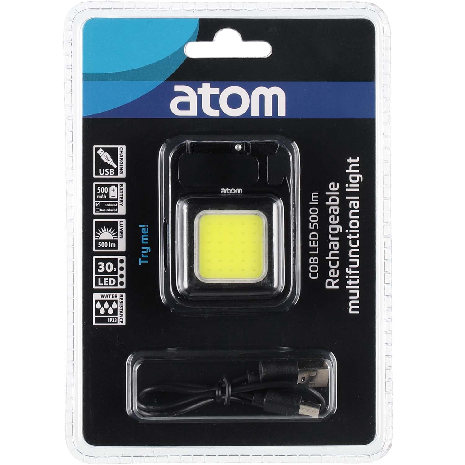 Rechargeable Multifunction COB LED Lamp, 500 Lumens