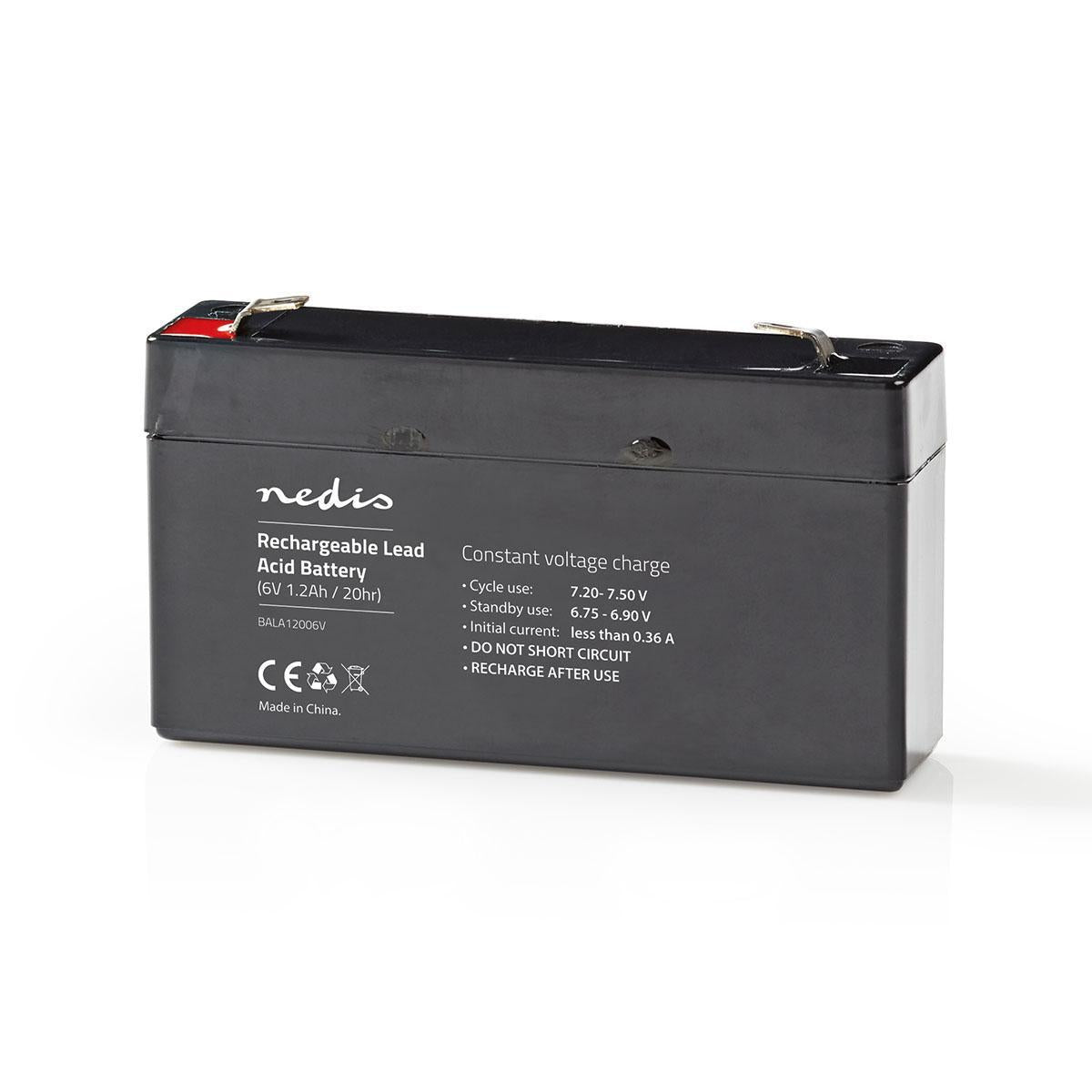 Rechargeable lead acid battery | Lead-acid | Rechargeable | 6 V| 1200 mAh