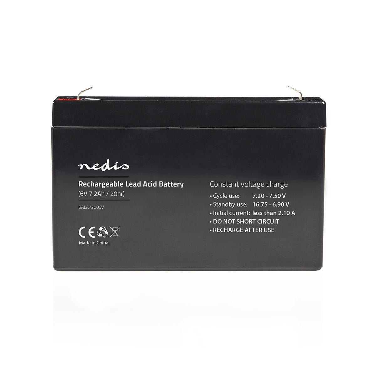Rechargeable lead acid battery | Lead-acid | Rechargeable | 6 V| 7200 mAh
