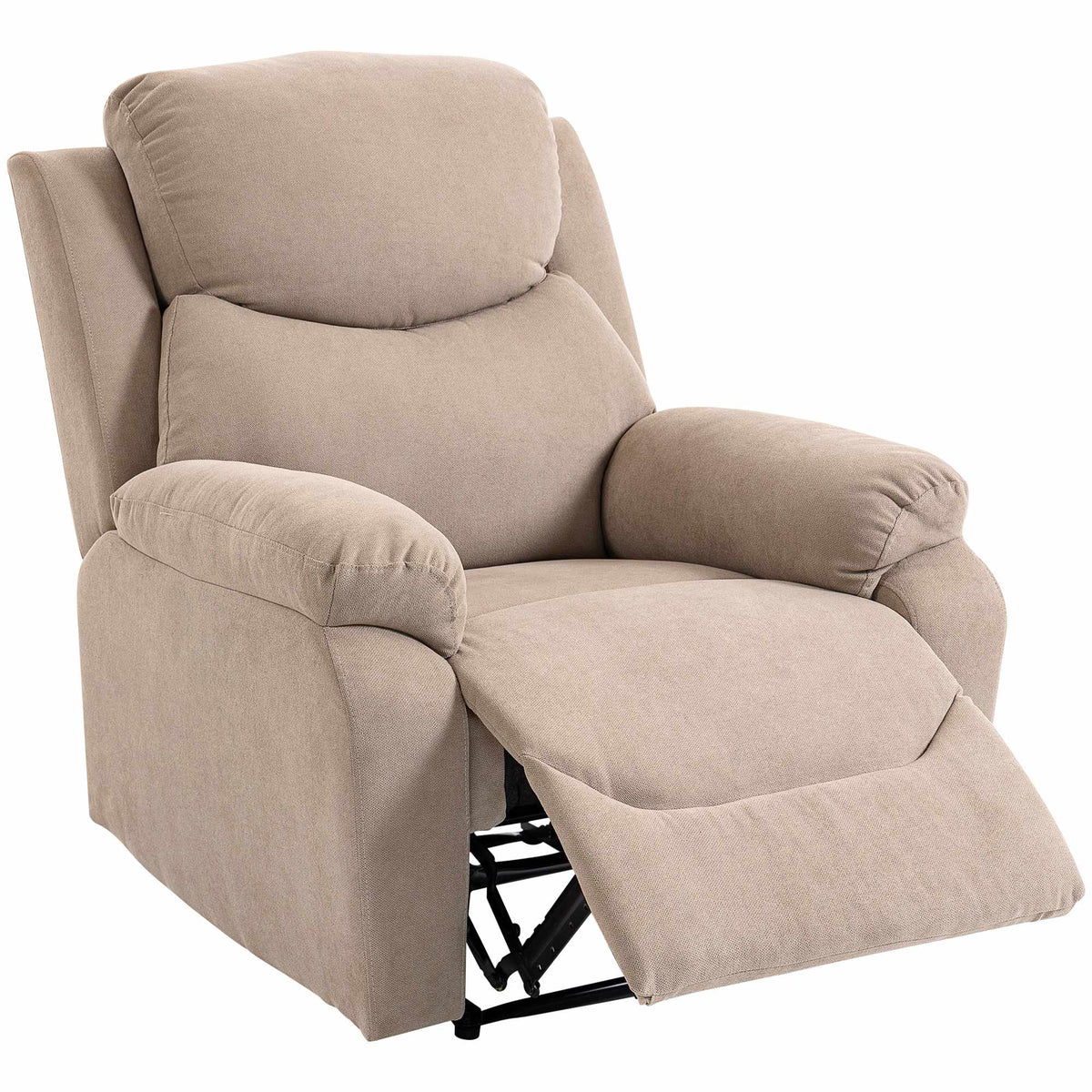Recliner Chair, Manual Recline, Linen Look, Beige