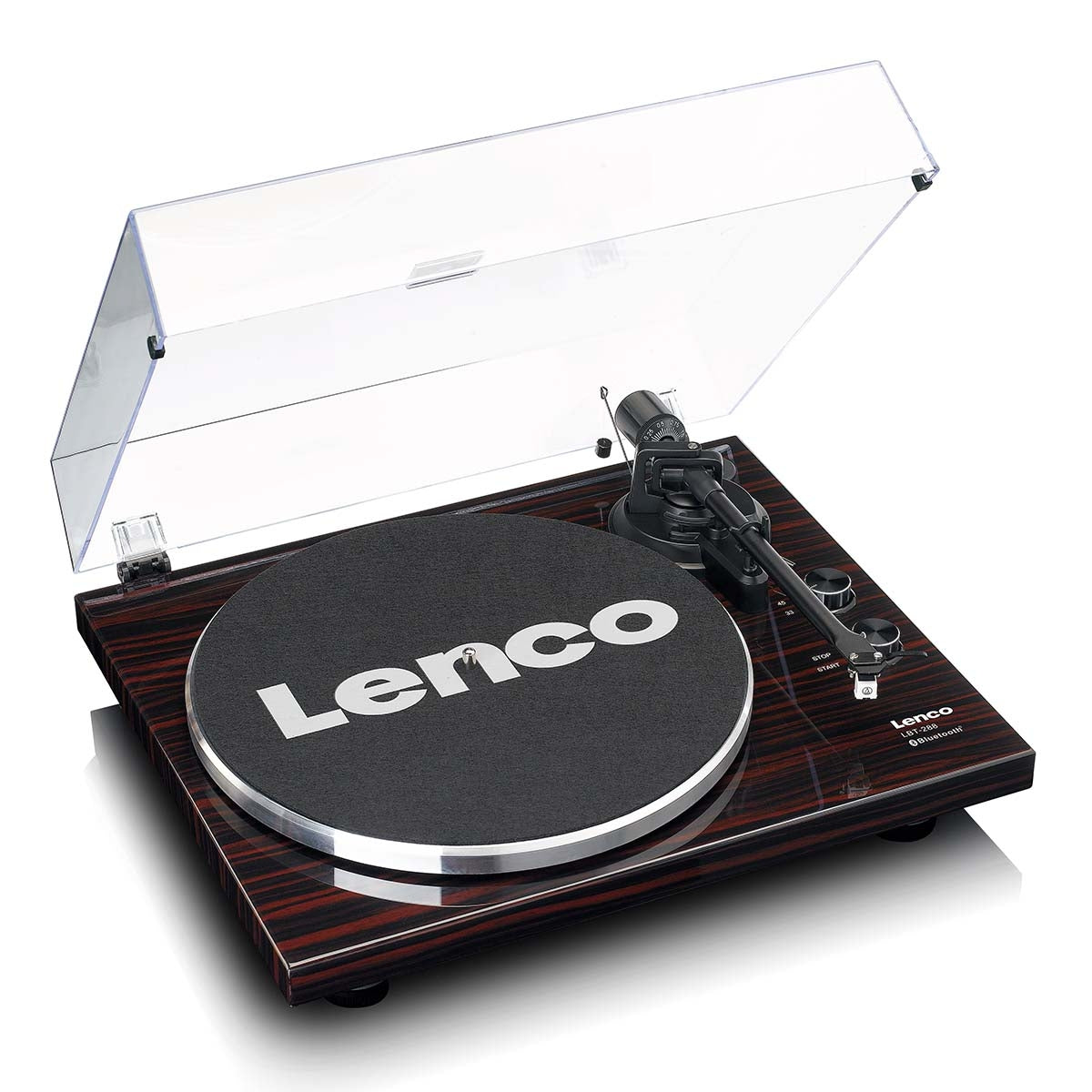 Record player with Bluetooth® transmission dark brown