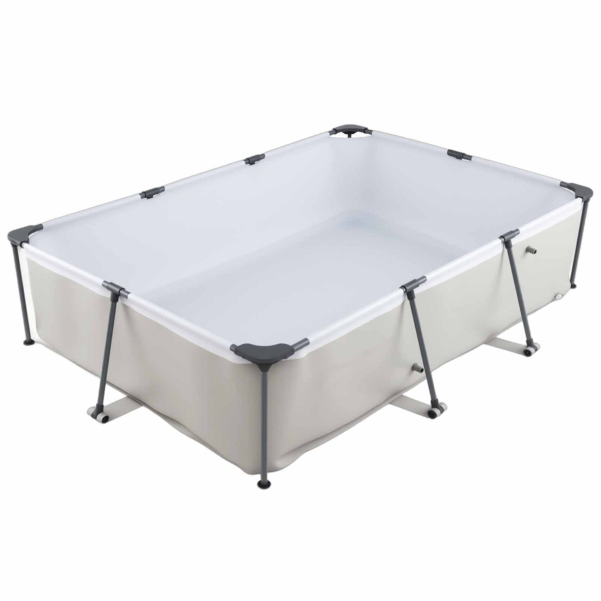 Rectangular Above Ground Pool with Filter Pump, 300x207x66 cm