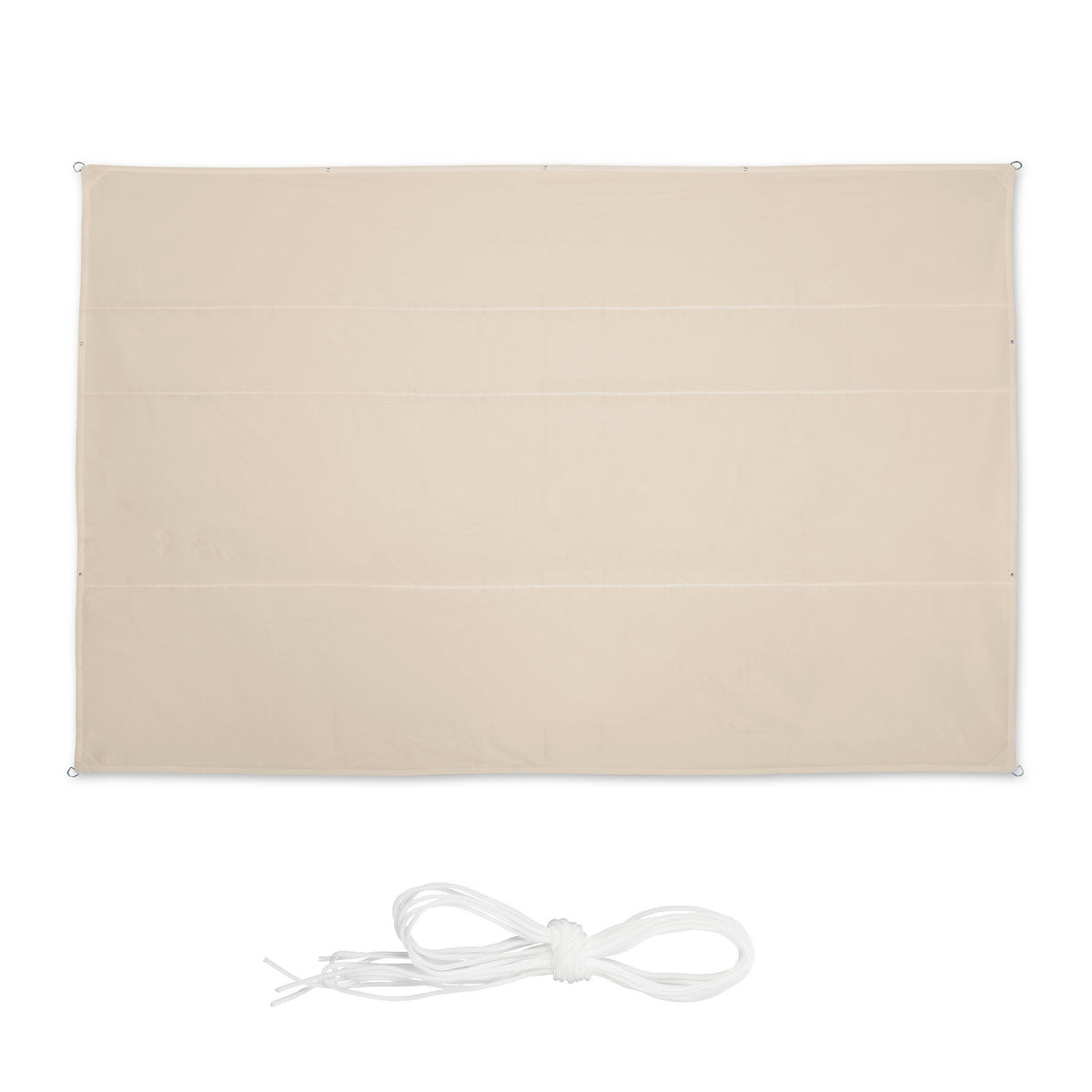 Rectangular Beige Shade Sail for Patio, UV Protection