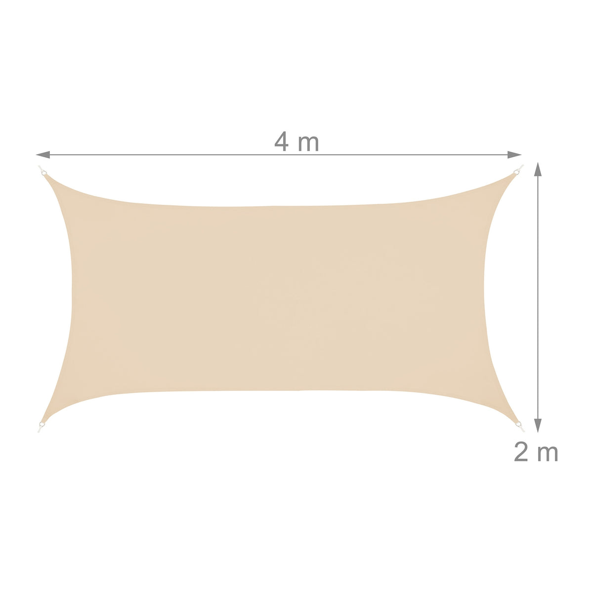 Rectangular awning in polyester