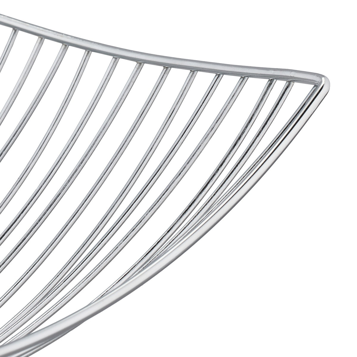 Rectangular fruit bowl in silver